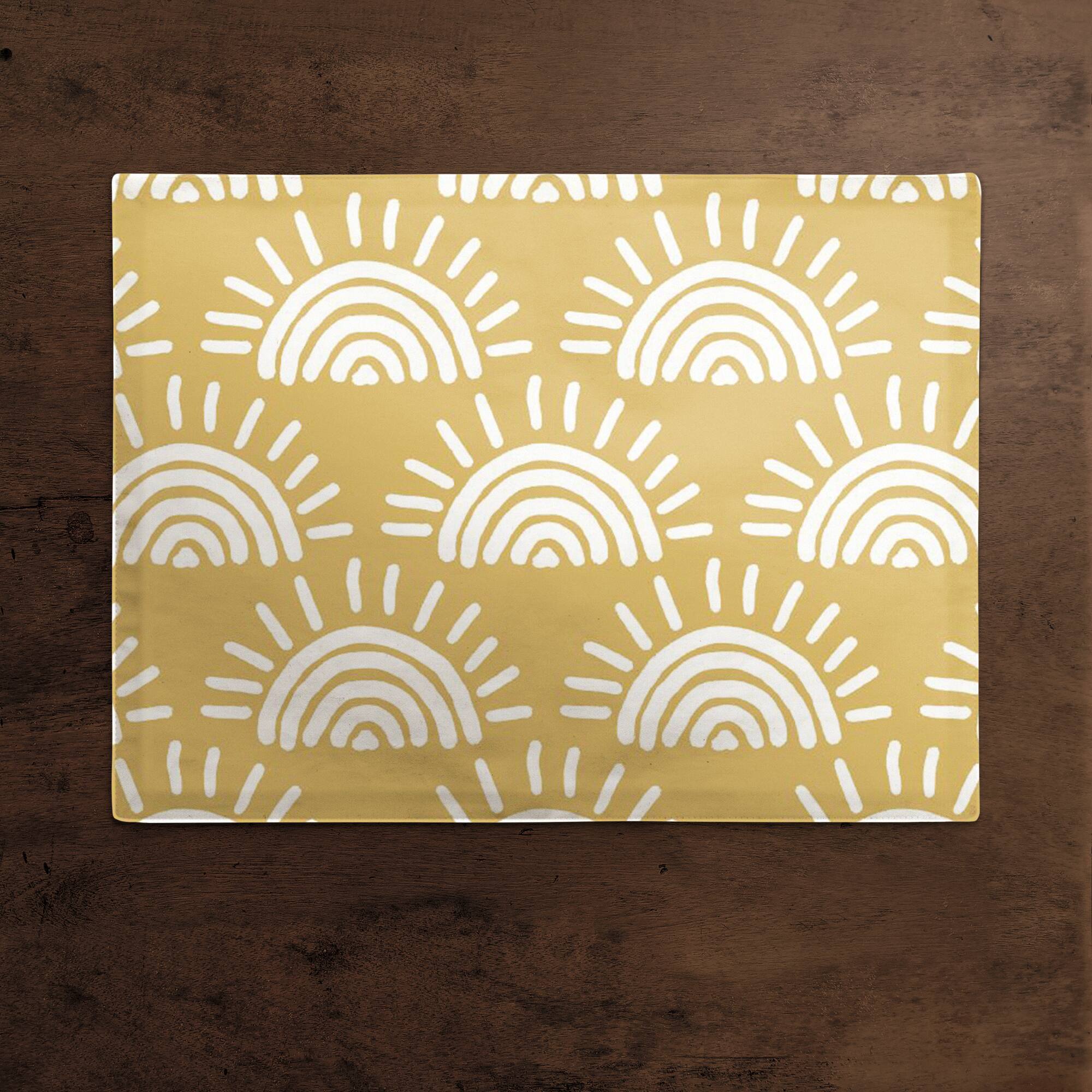 Sun Pattern Cotton Twill Placemat