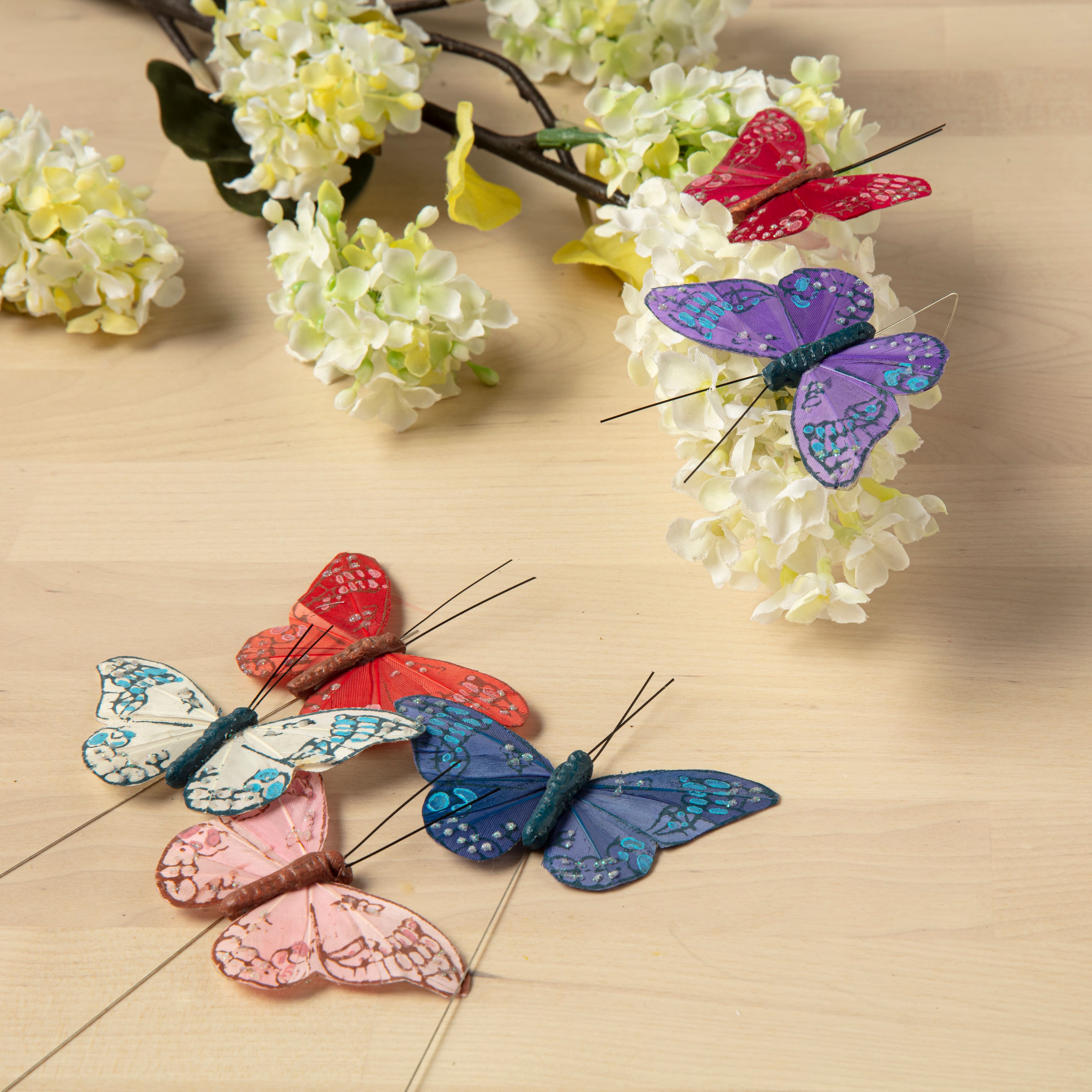 24 Packs: 3 ct. (72 total) Assorted Bright Butterflies by Ashland&#xAE;