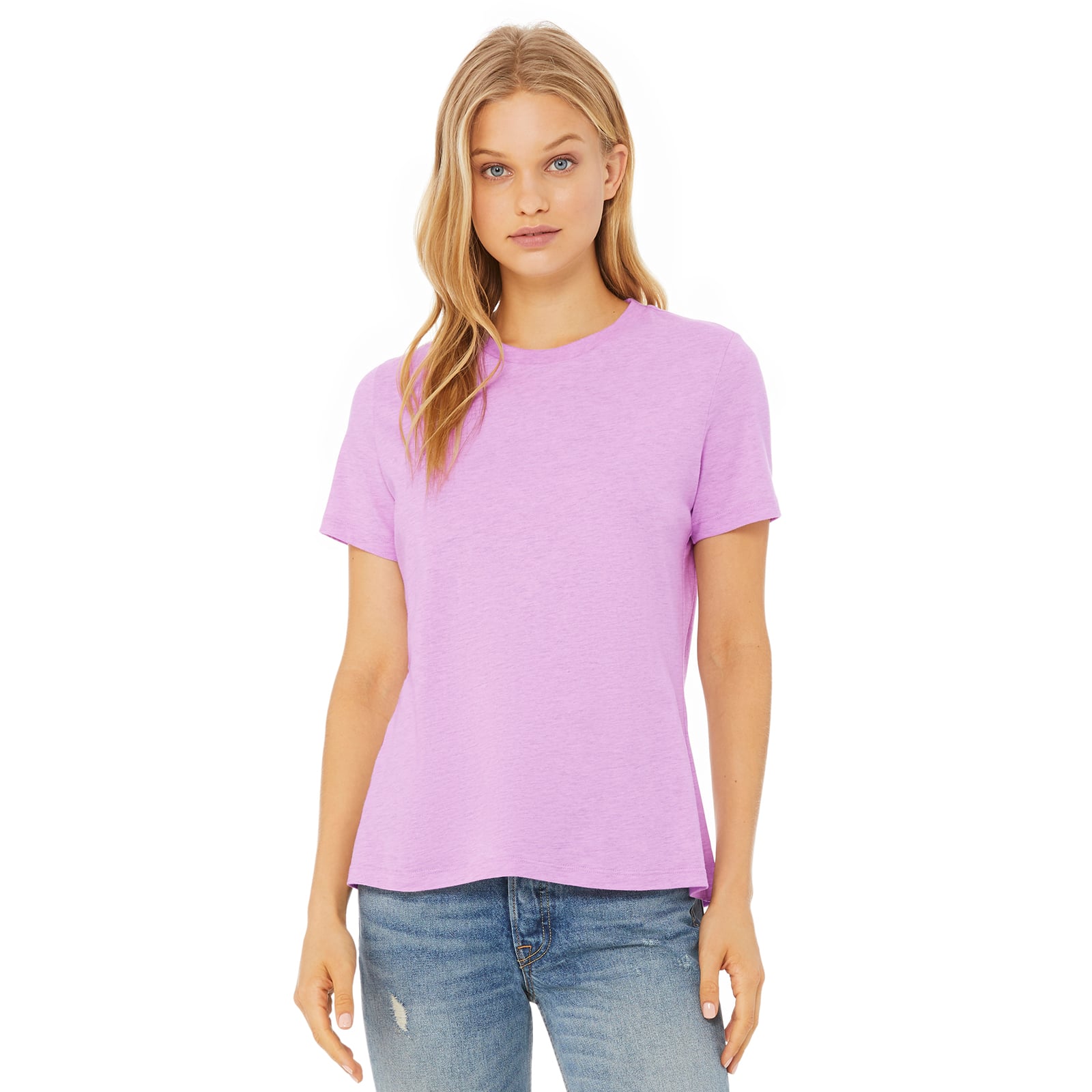 BELLA+CANVAS® Women's Relaxed Heather CVC Short-Sleeve T-Shirt | Adult ...