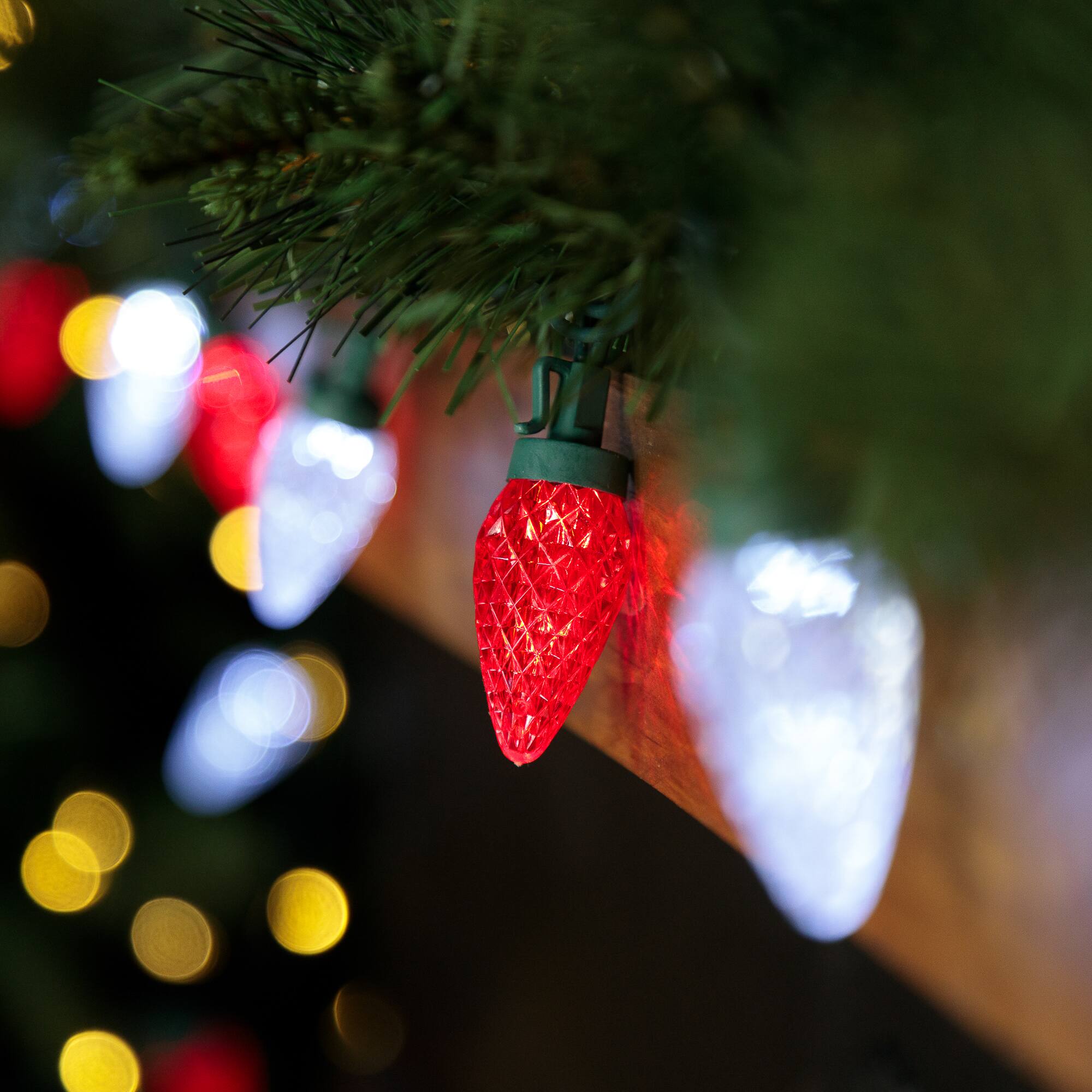 100ct. Faceted LED C9 Christmas String Lights