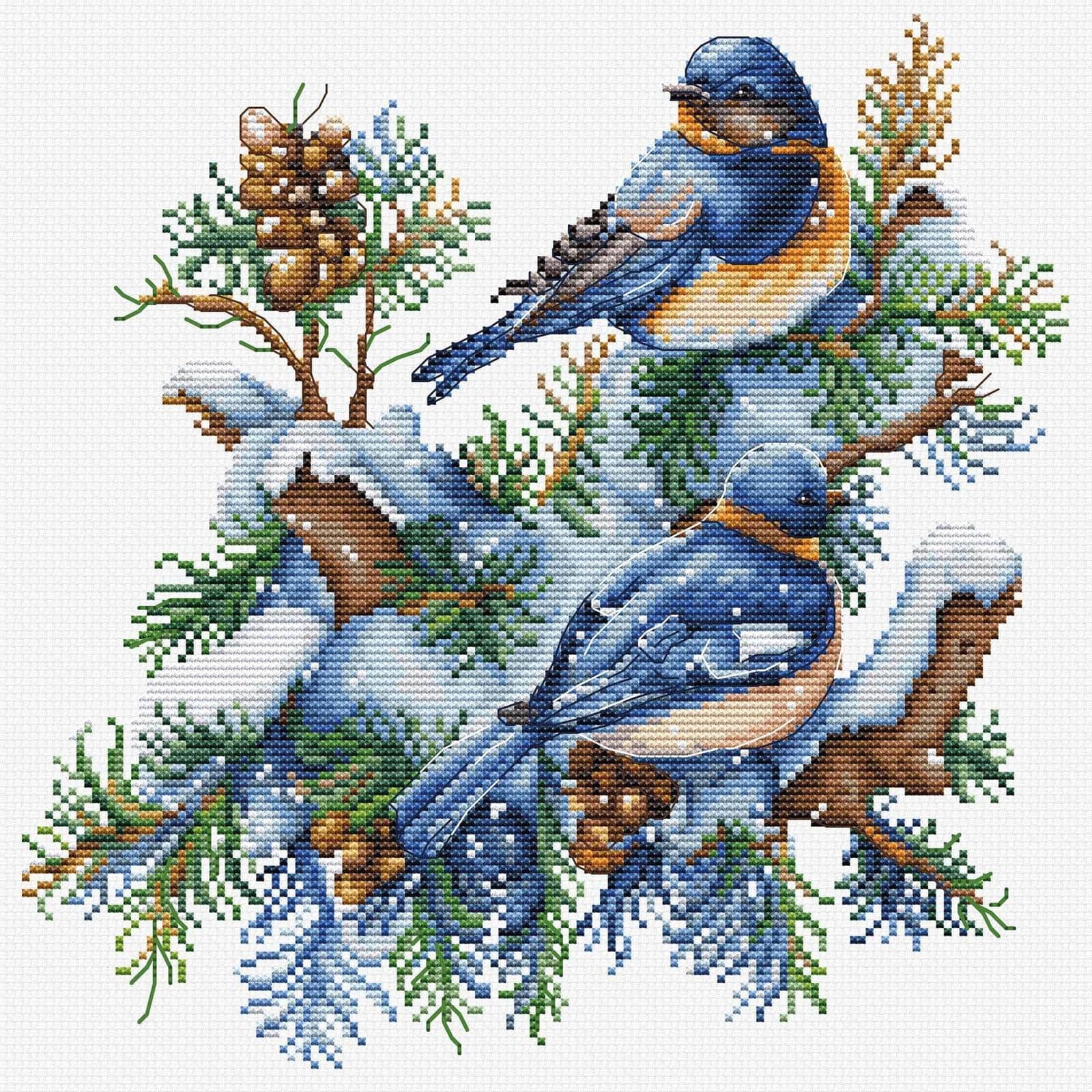 Luca-S The Birds-Winter Counted Cross-Stitch Kit