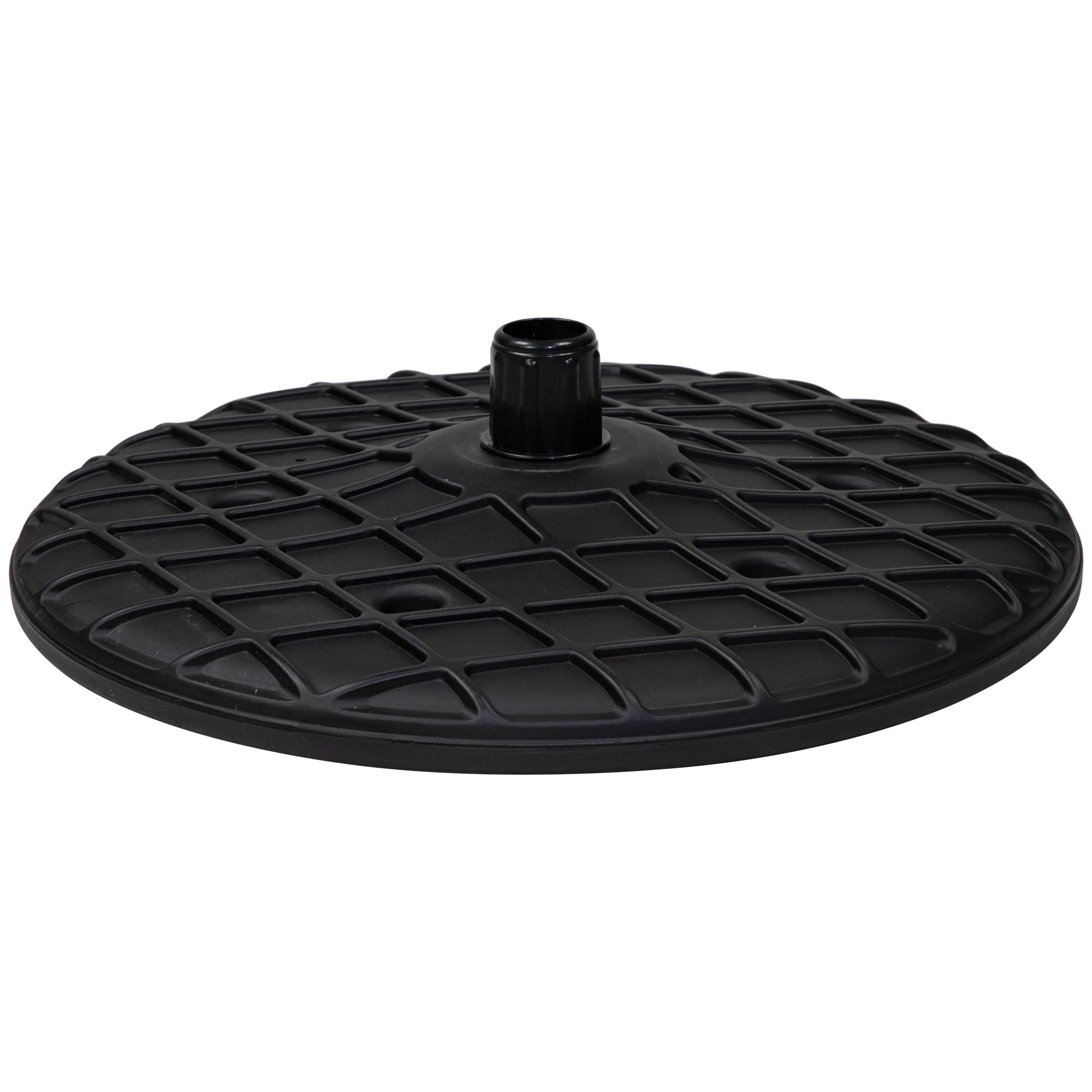 20" Black Outdoor Umbrella Table Tray