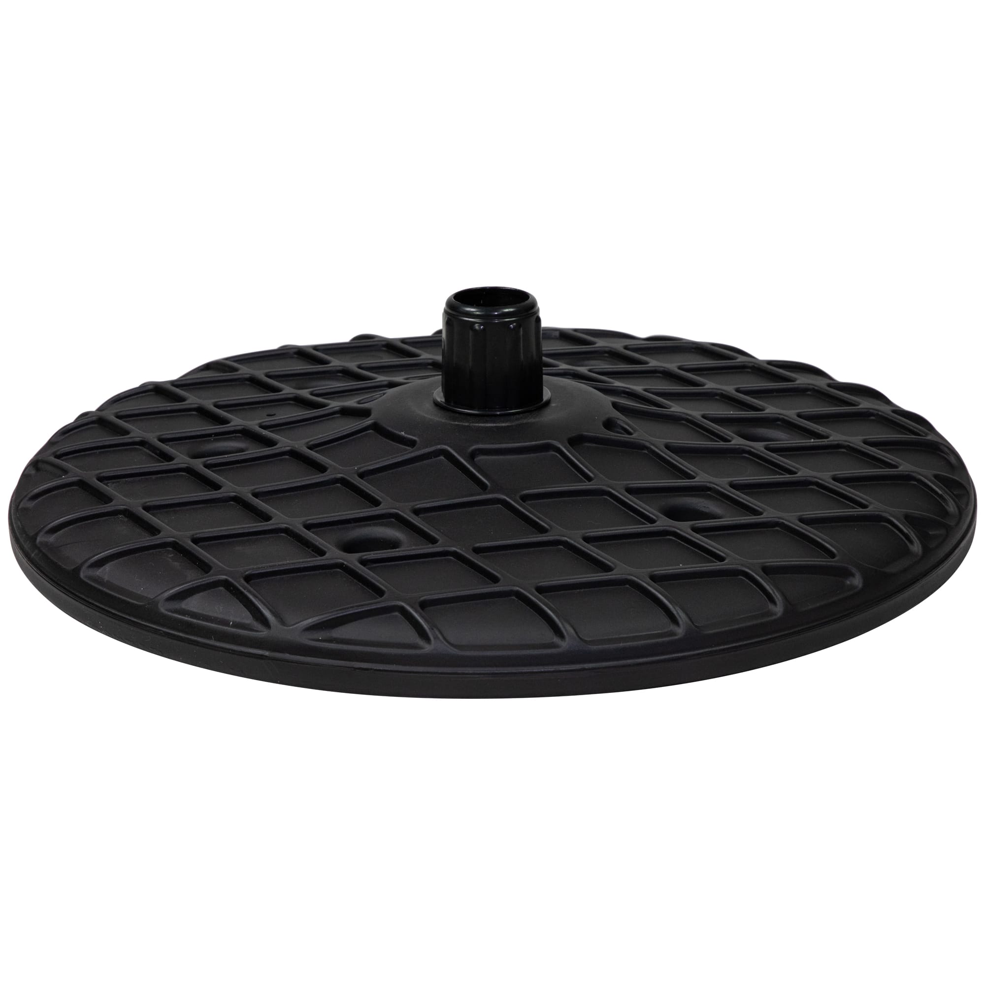 20&#x22; Black Outdoor Umbrella Table Tray