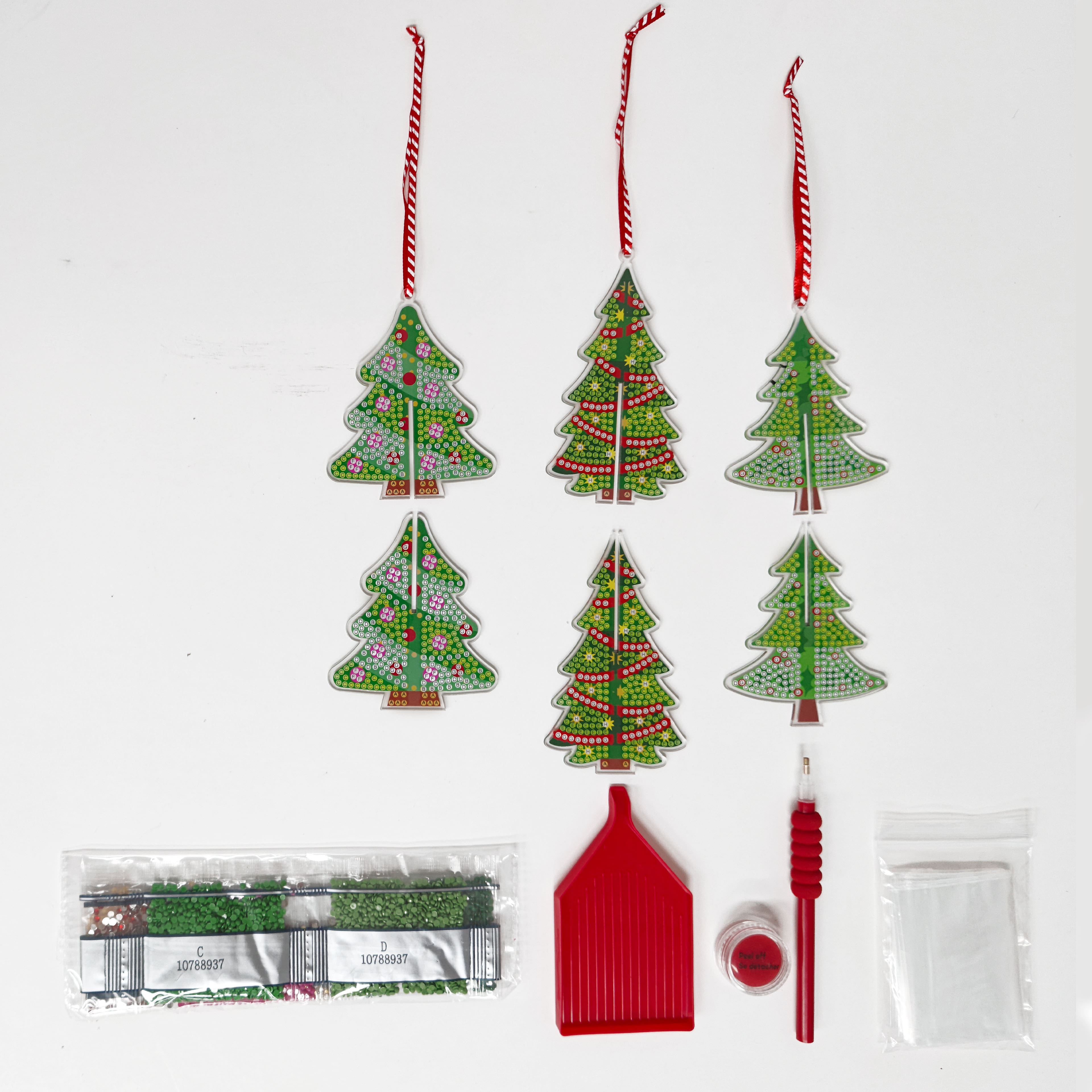 3D Christmas Tree Ornament Diamond Art Kit by Make Market&#xAE;