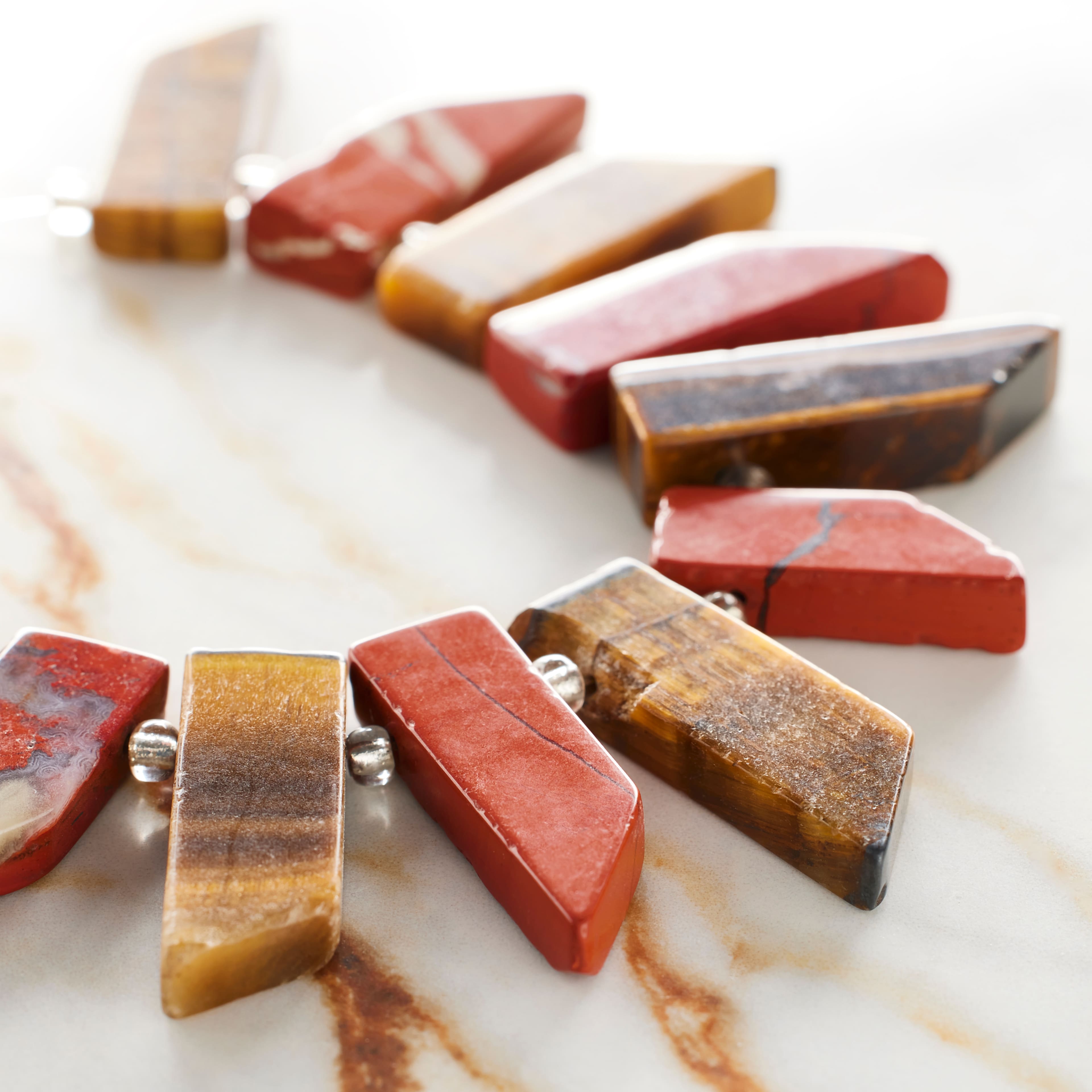 Red Jasper &#x26; Tiger Eye Stick Beads by Bead Landing&#x2122;