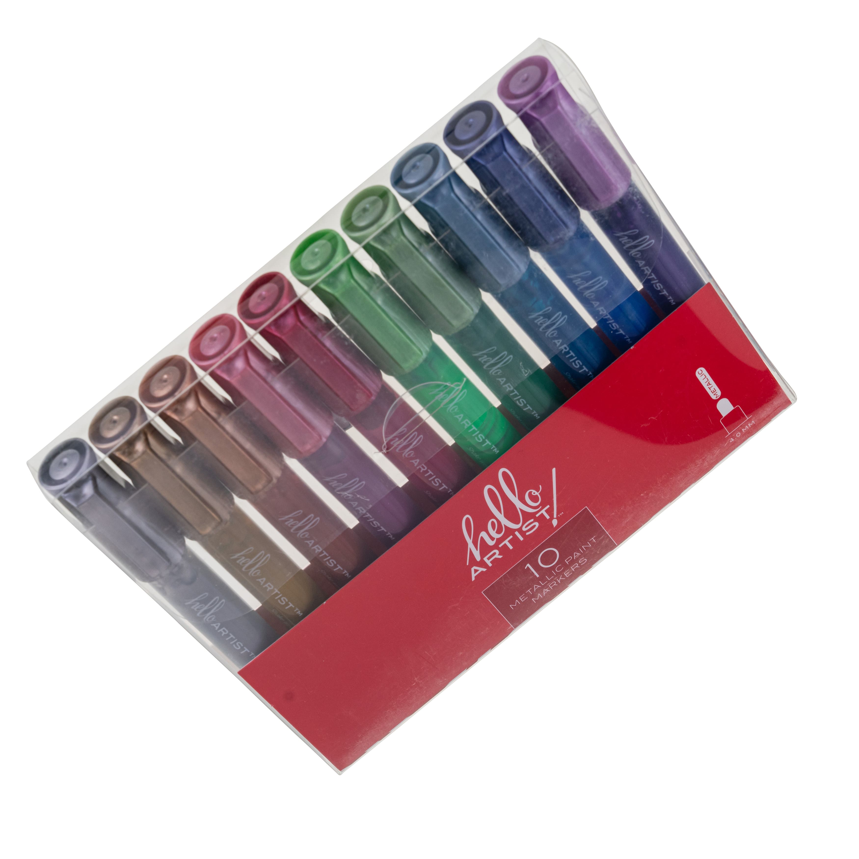 Hello, Artist!&#x2122; 10-Color Metallic Paint Markers Set