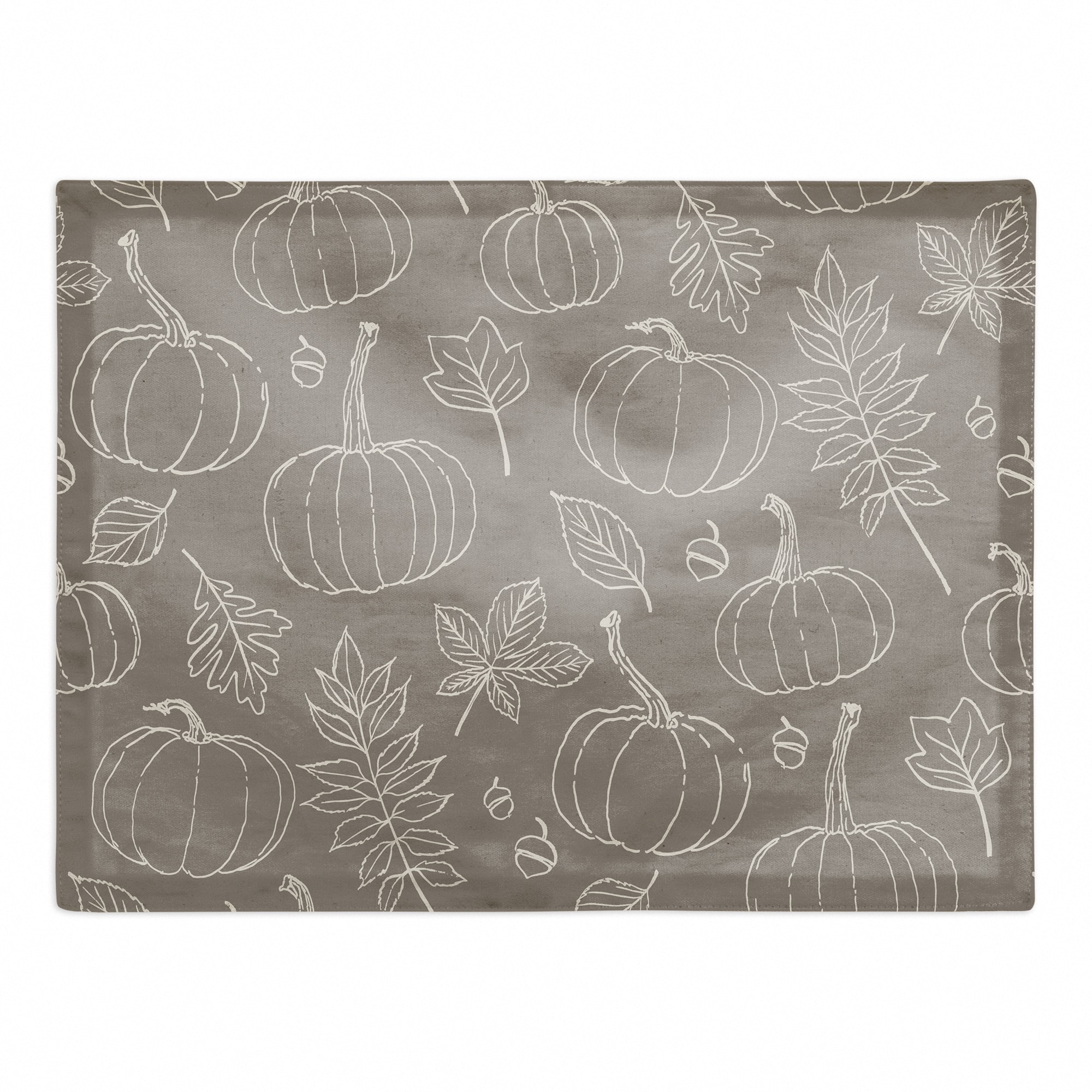 Gray Fall Pattern Cotton Twill Placemat