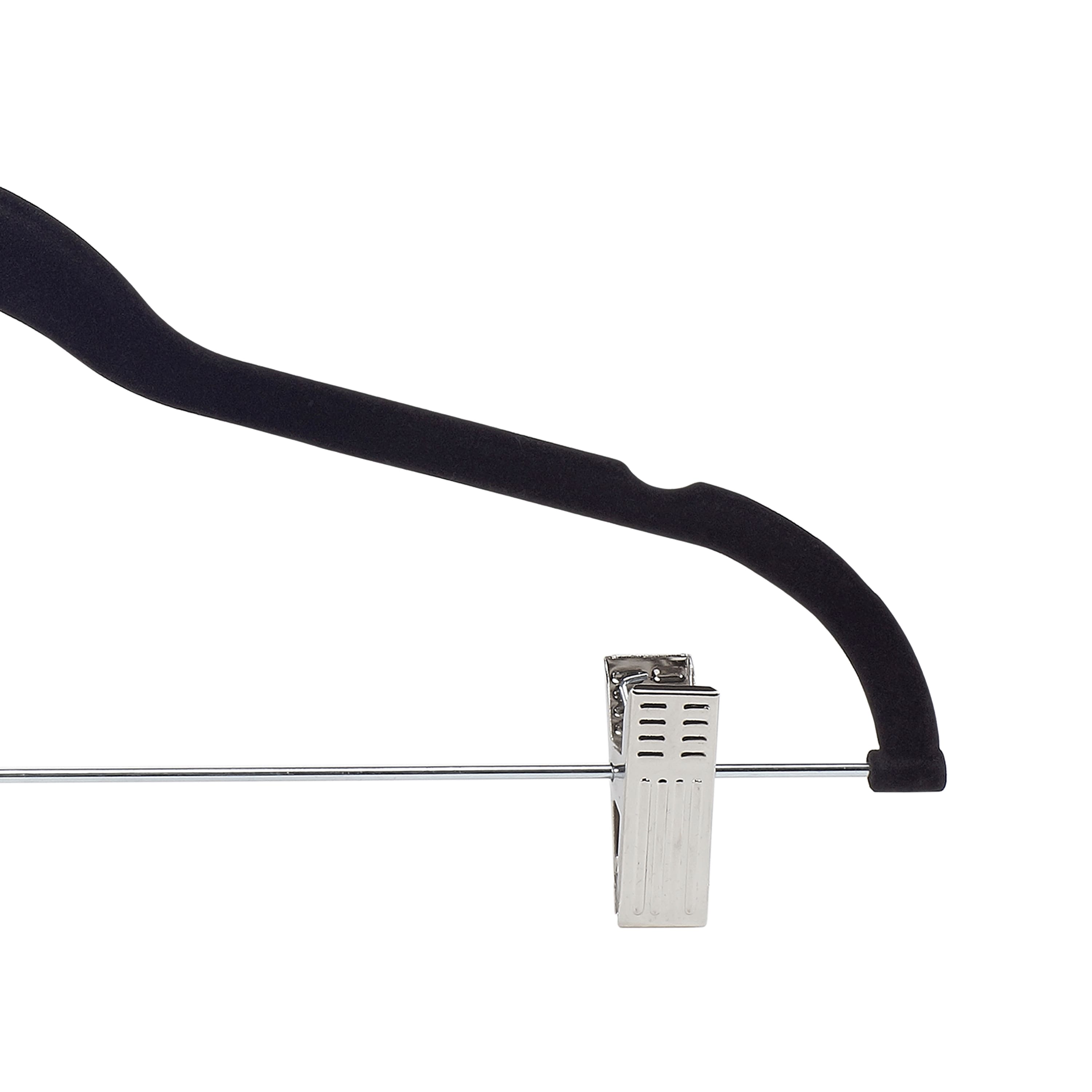 Simplify Slim Velvet Hangers with Clips, 6ct.