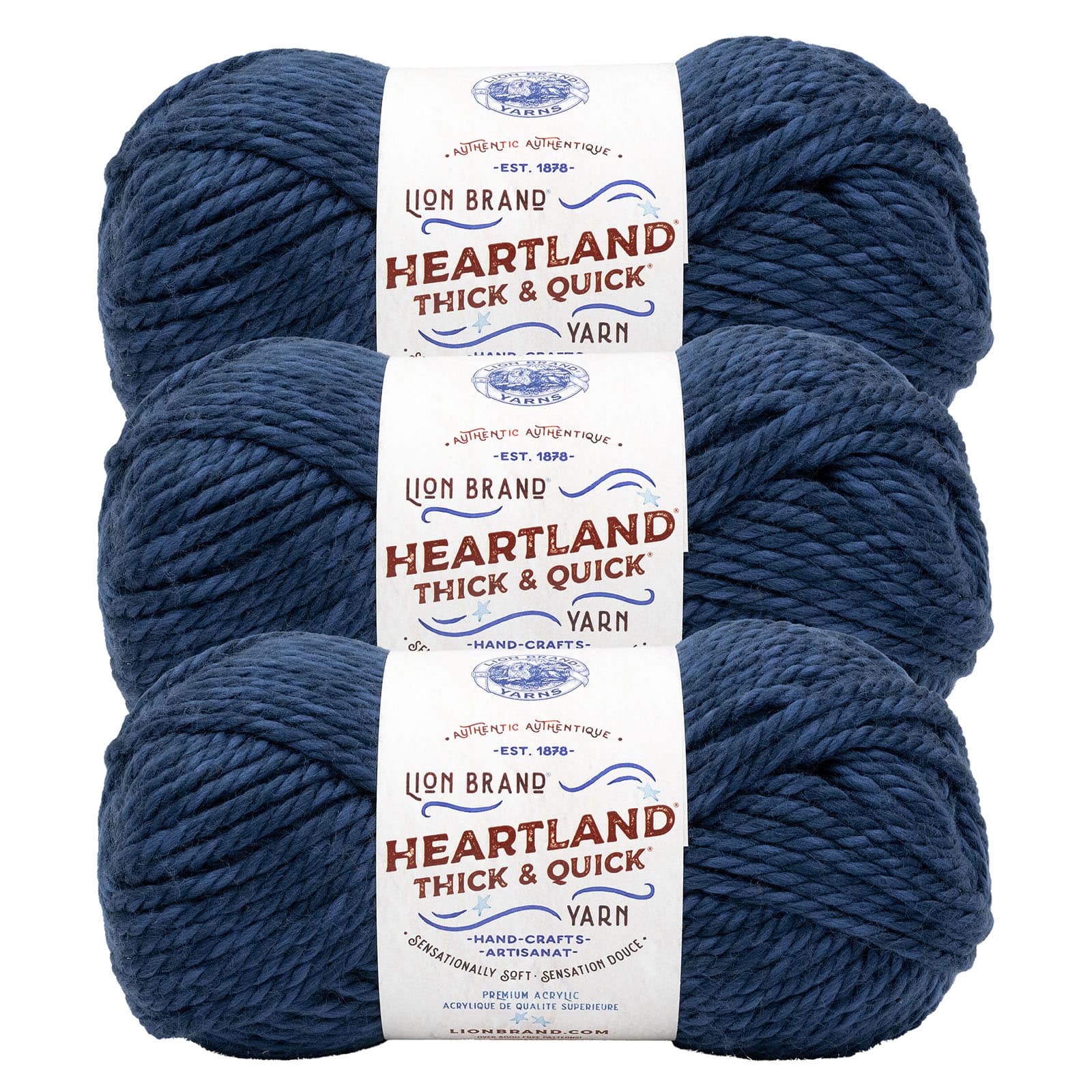 3 Pack Lion Brand® Heartland® Thick & Quick® Yarn