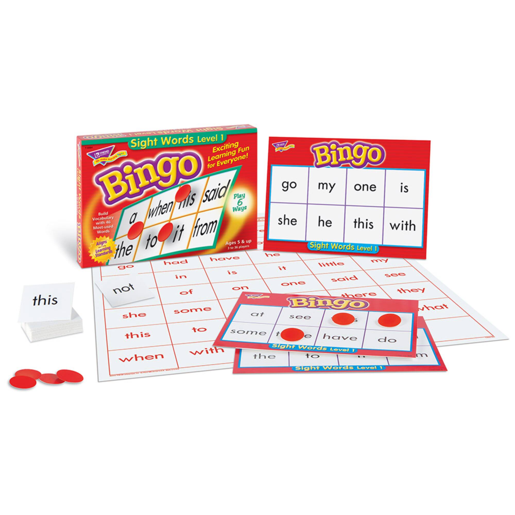 Trend Enterprises® Level One Sight Words Bingo