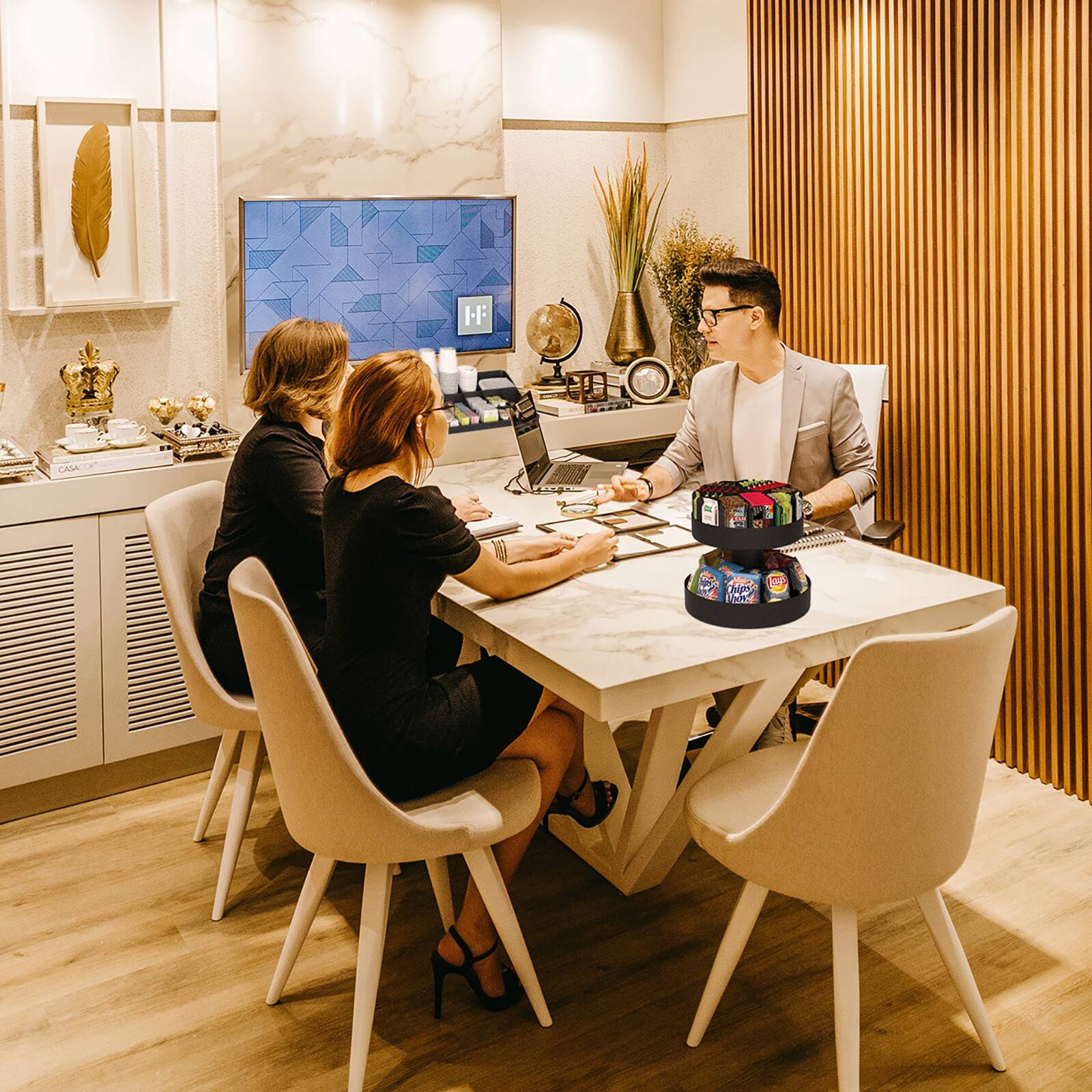 Mind Reader Black Coffee Condiment and Snack Organizer