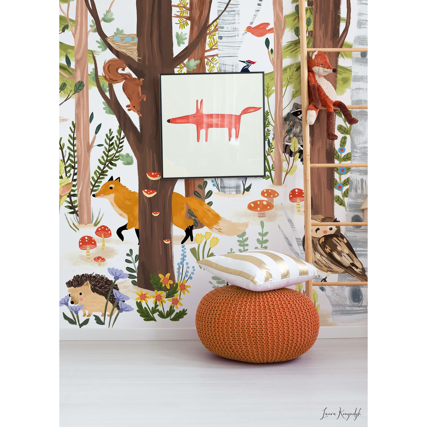 RoomMates Forest Animal Hide & Seek Peel & Stick Wall Mural