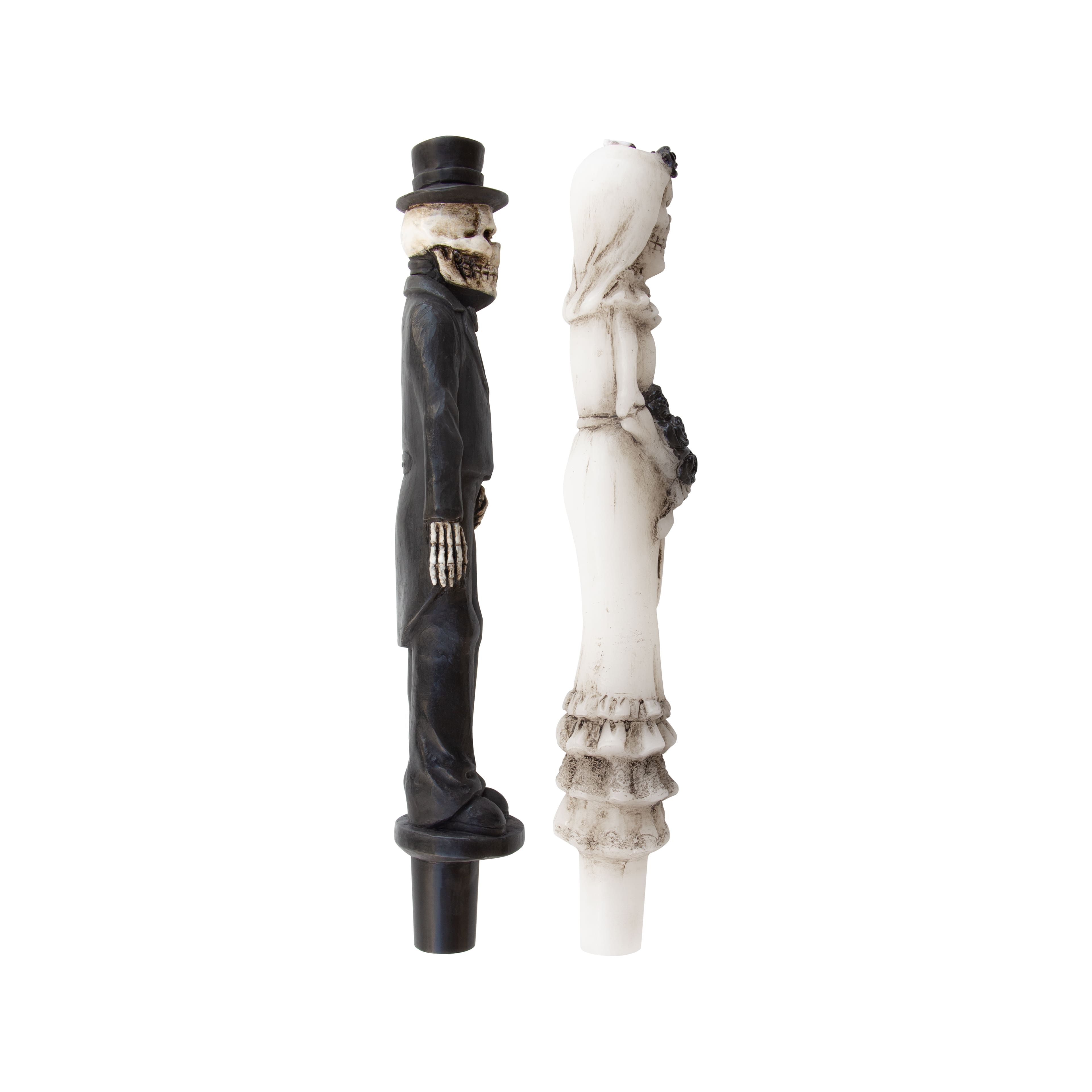 10&#x22; Skeleton Bride &#x26; Groom Taper Candles, 2ct. by Ashland&#xAE;