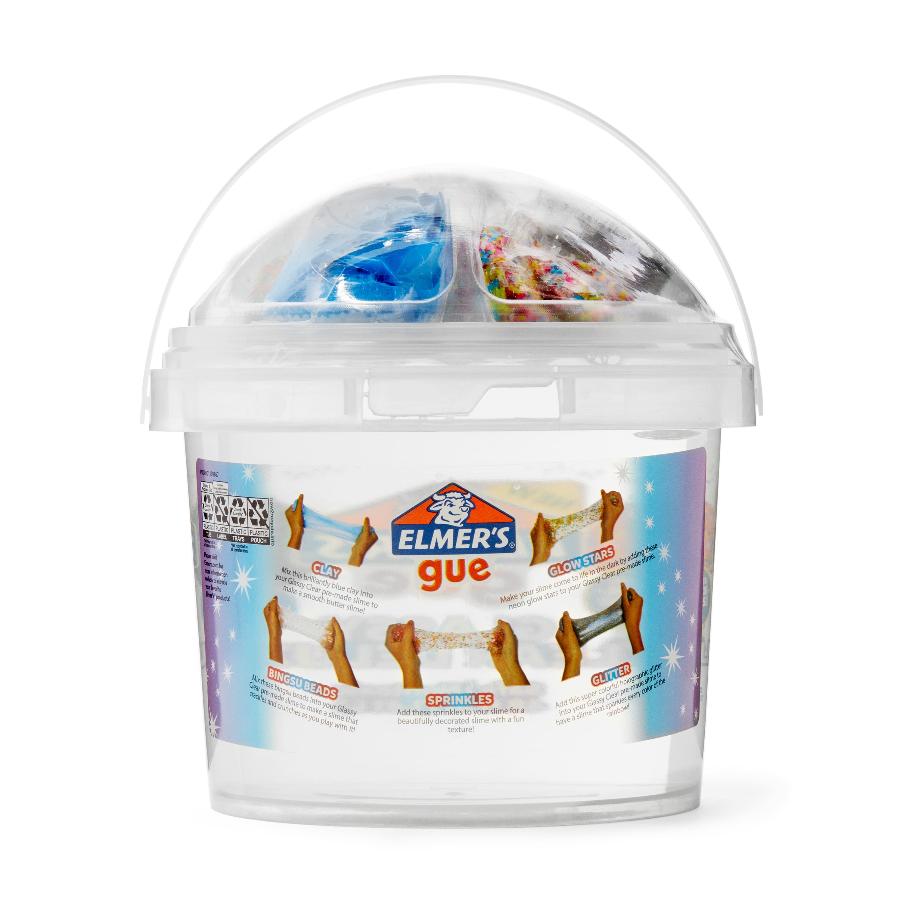 6 Pack: Elmer's® Gue Glassy Clear Deluxe Premade Slime with Mix-Ins