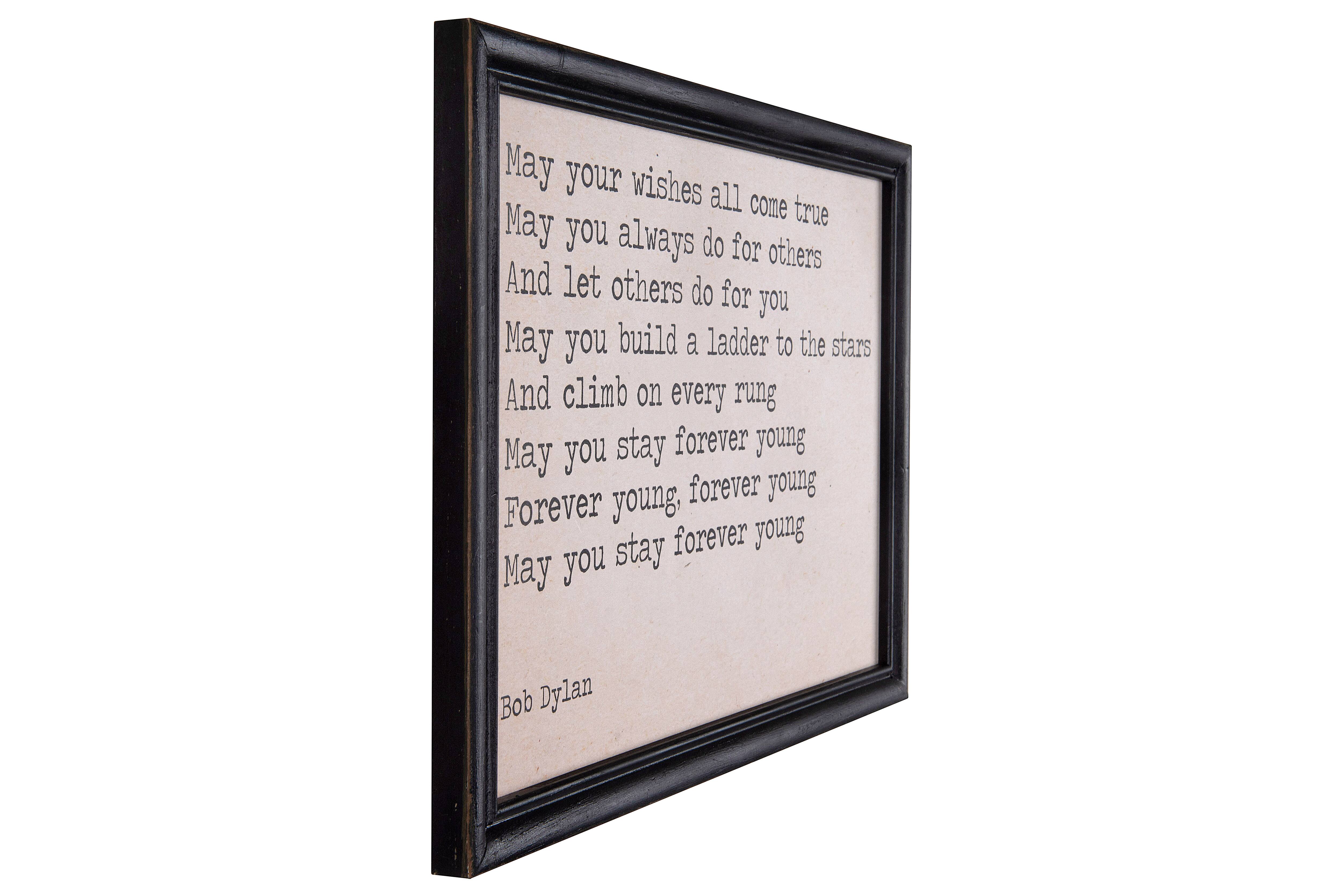 Hello Honey® 14" May Your Wishes Wood Framed Wall Décor