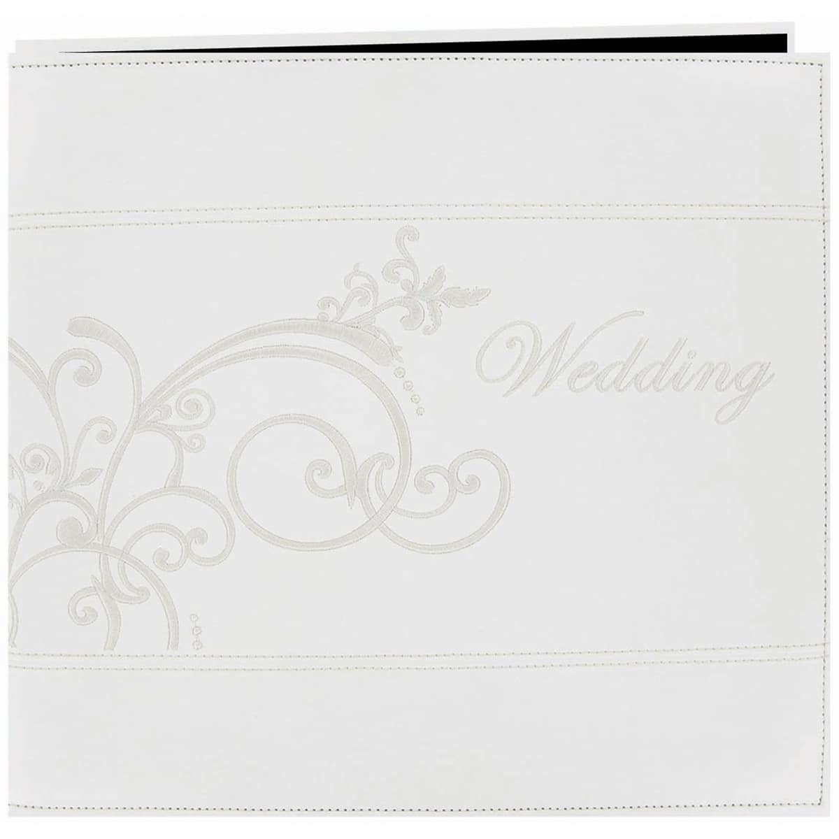 Pioneer® Wedding Embroidered Leatherette Post Bound Album, 12" x 12"