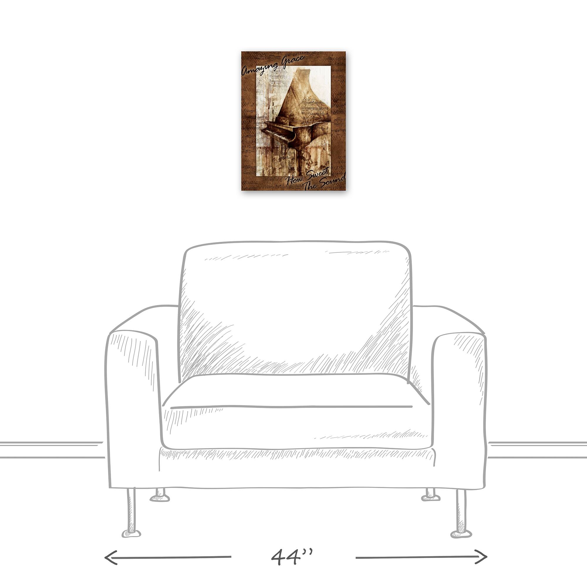 Piano 12" x 16" Canvas Wall Art