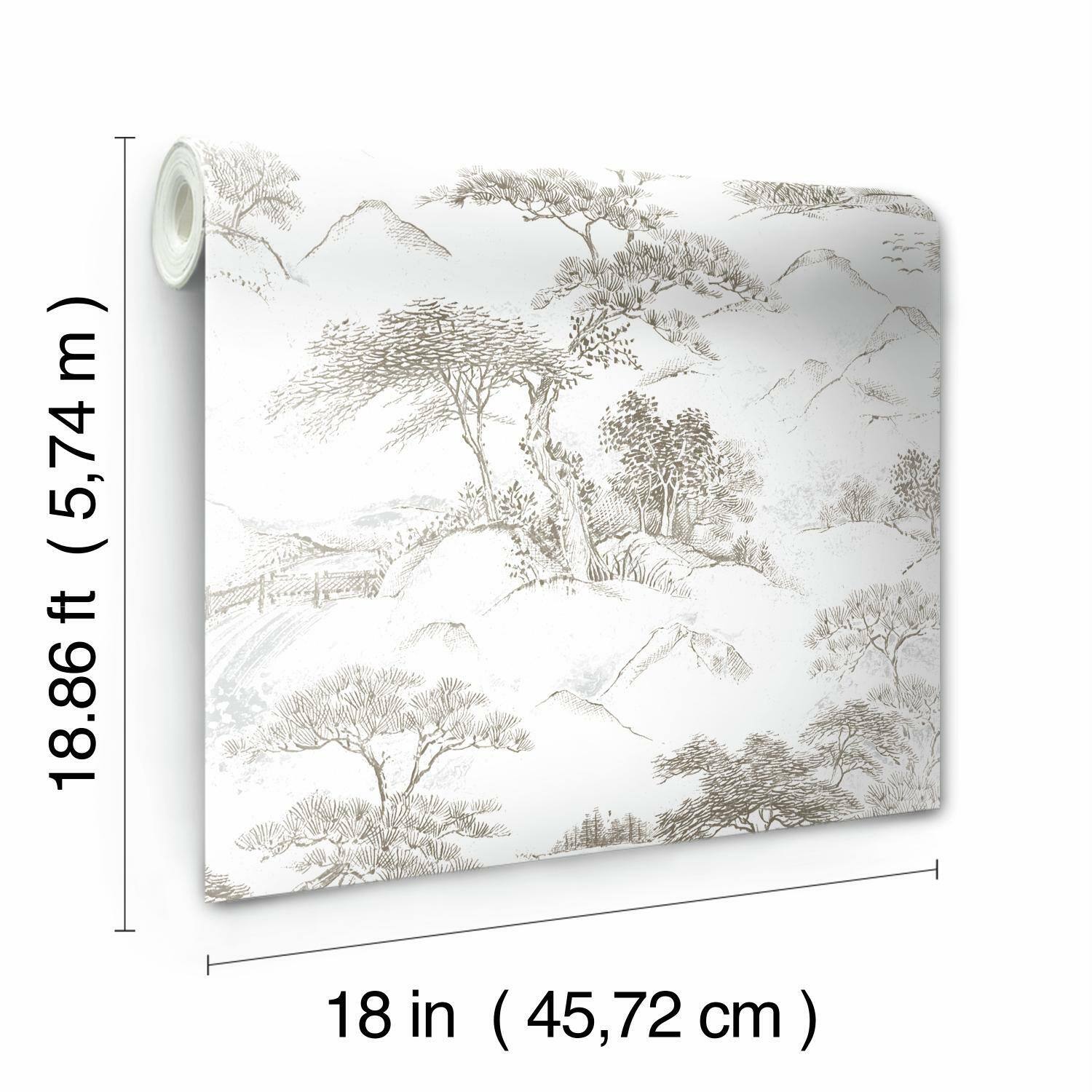 RoomMates Oriental Toile Peel &#x26; Stick Wallpaper