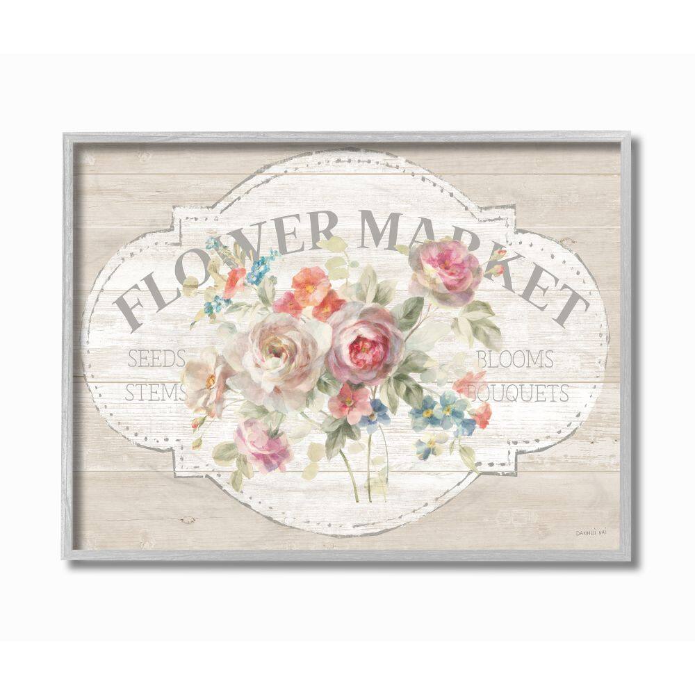 Stupell Industries Vintage Flower Market Wall Art in Gray Frame | 11" x 14" | Michaels®