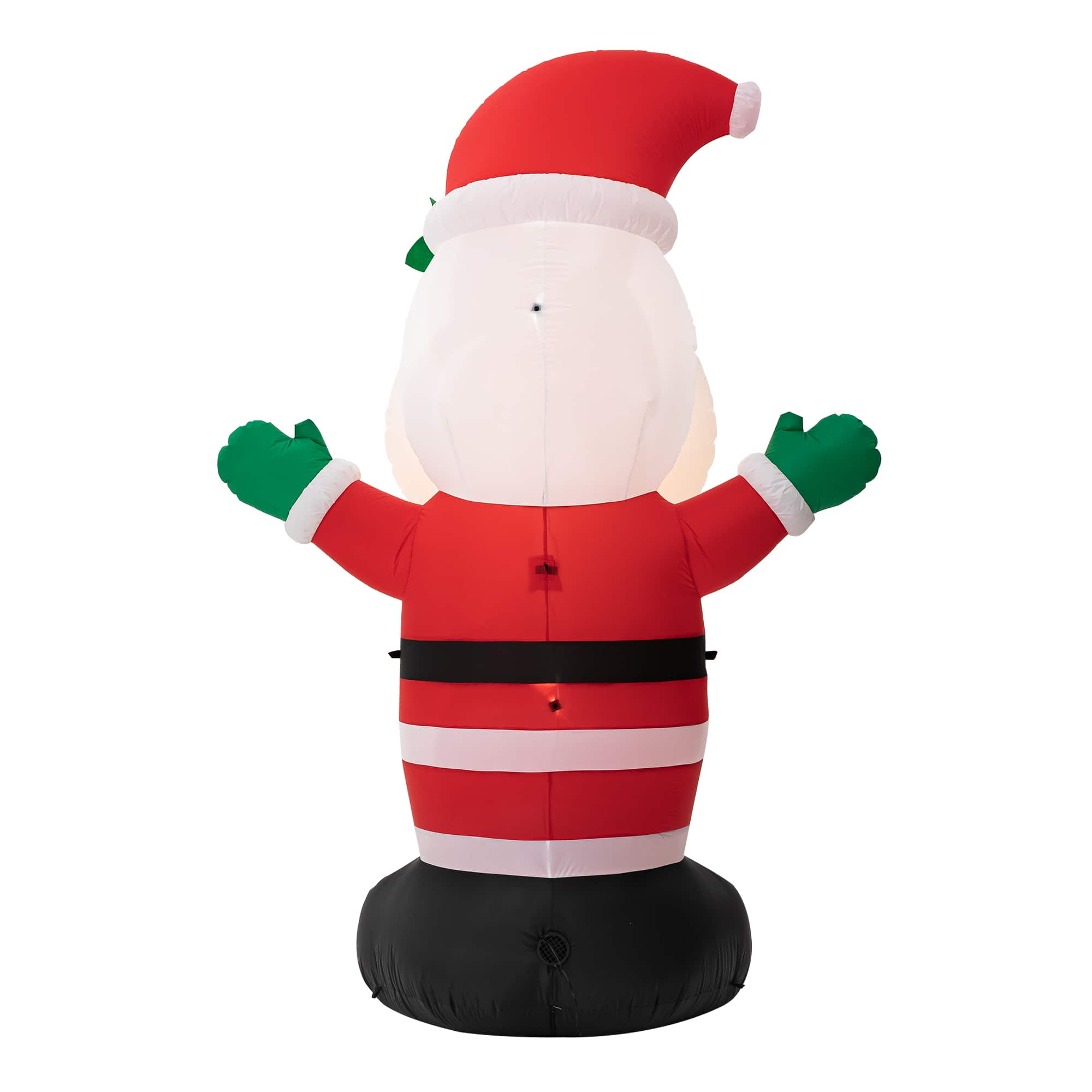 Glitzhome&#xAE; 8ft. LED Lighted Musical Santa Inflatable D&#xE9;cor