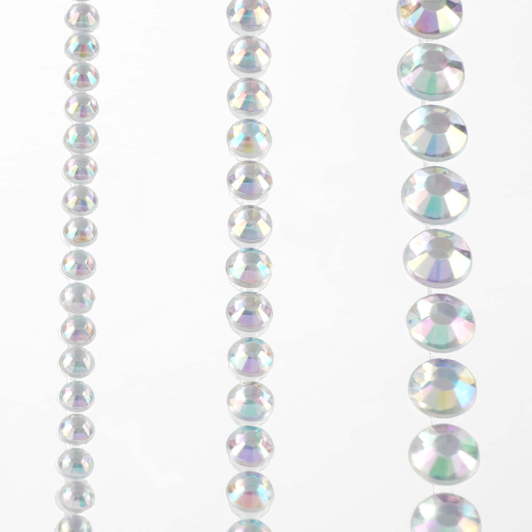 12 Packs: 6 ct. (72 total) Clear Iridescent Gem Strip Bling Stickers by Recollections™