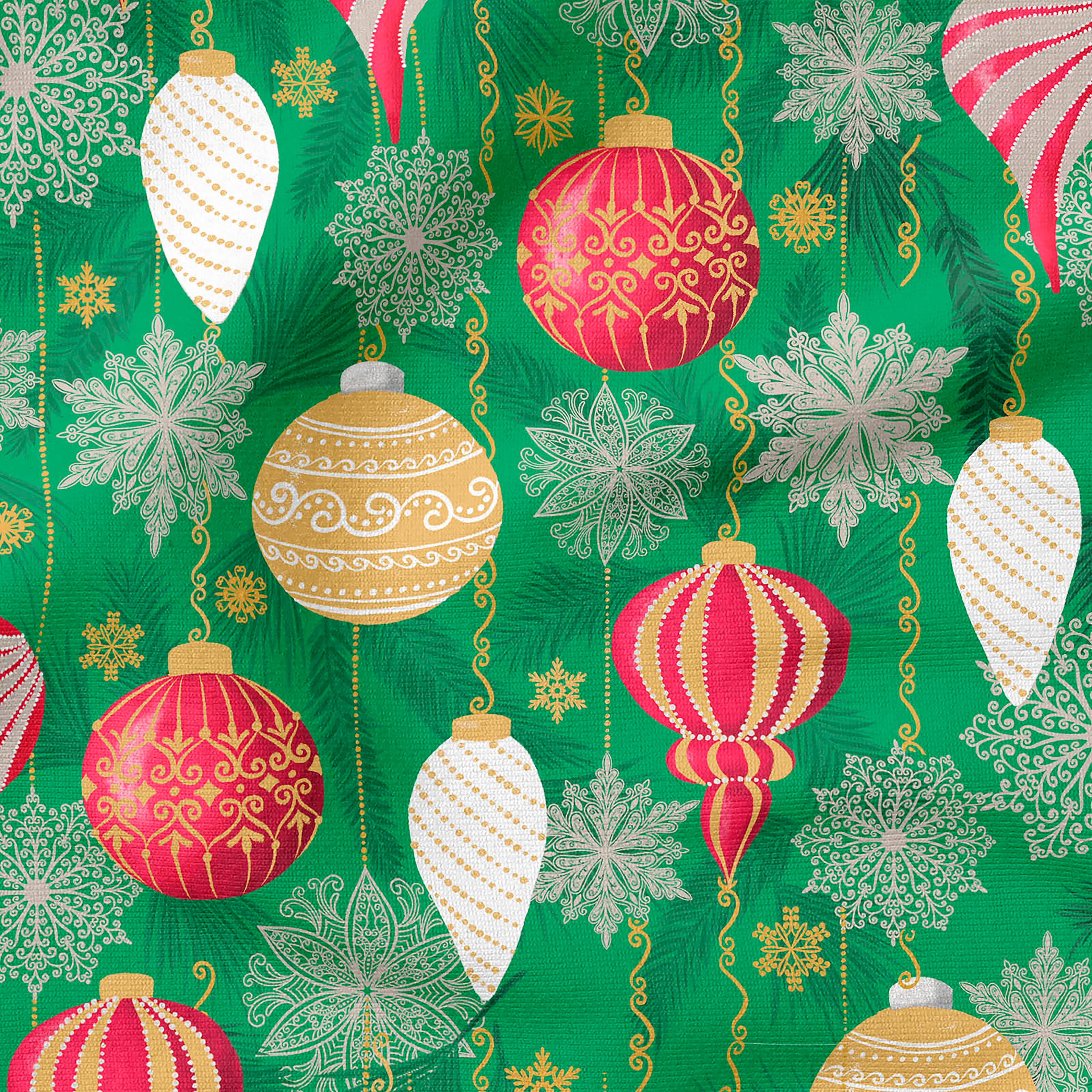Fabric Editions Christmas Ornaments Cotton Fabric