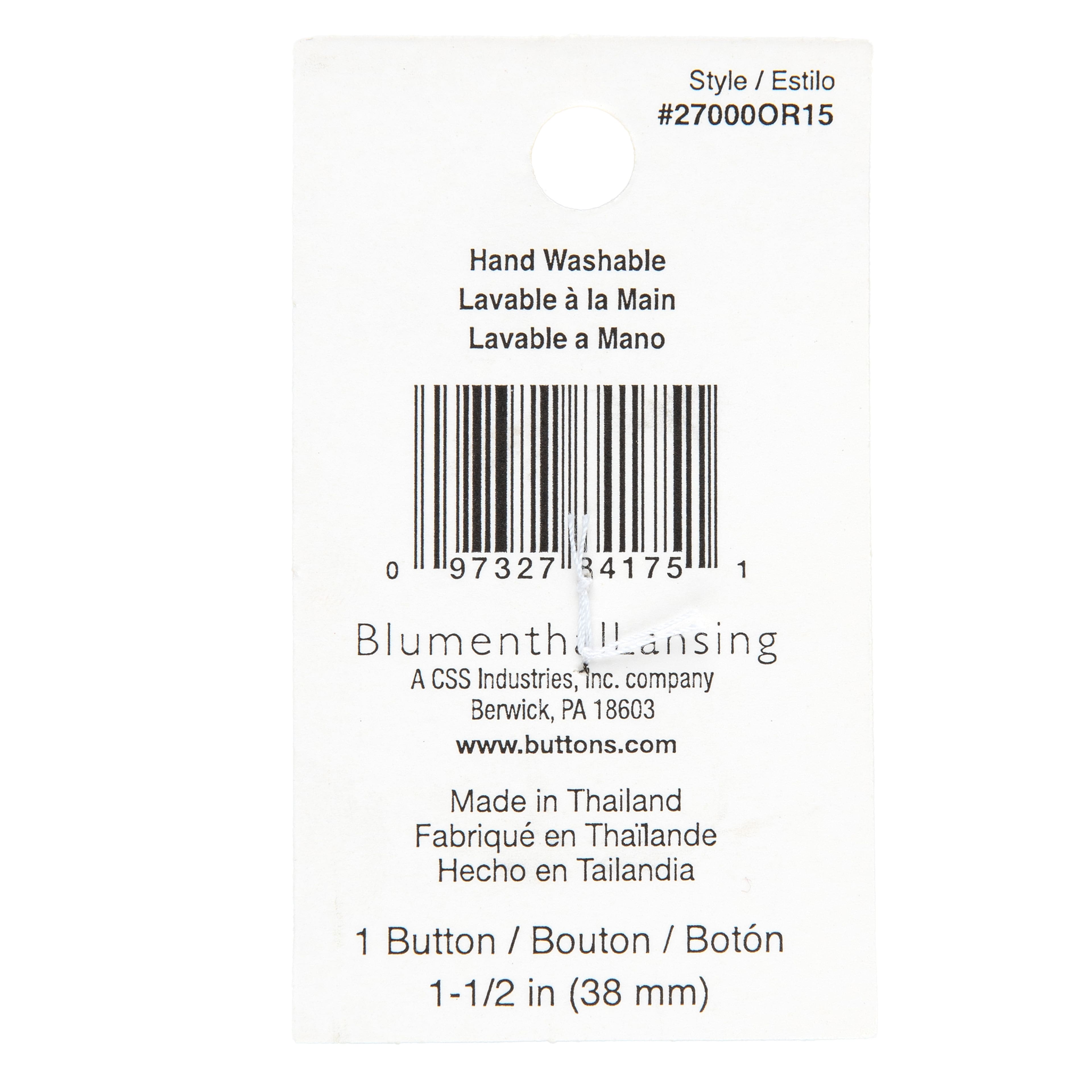 Organic Elements 1 1/2" Rectangular Coconut Button