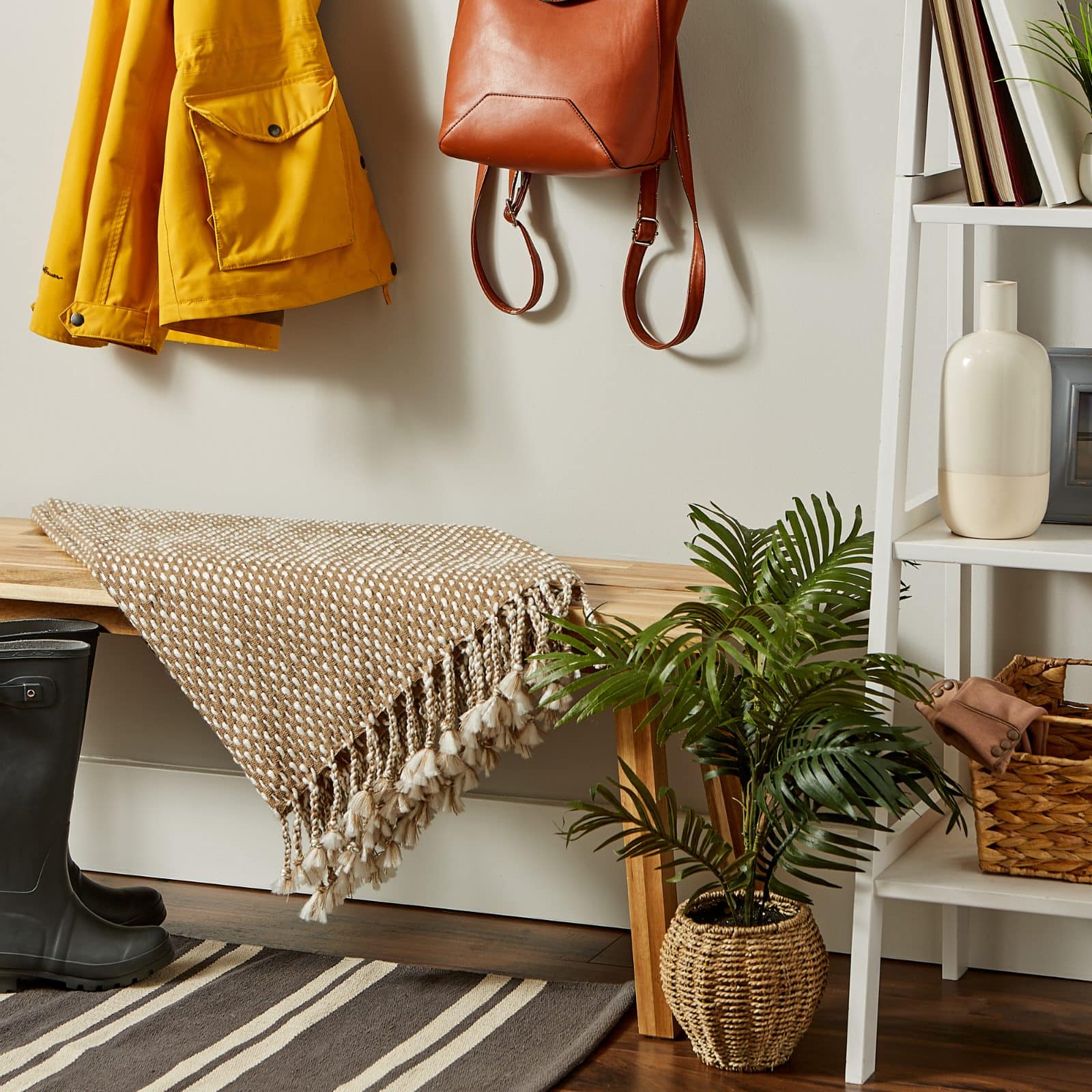 DII® Stone & White Textured Acrylic Throw