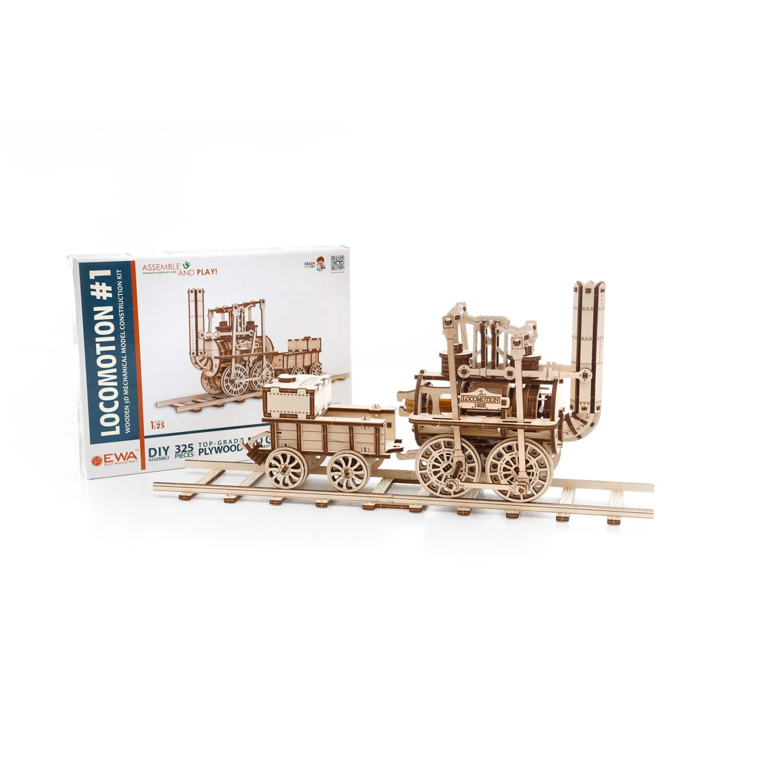 EWA™ Eco-Wood-Art Locomotive 3D Wooden STEM Construction Kit