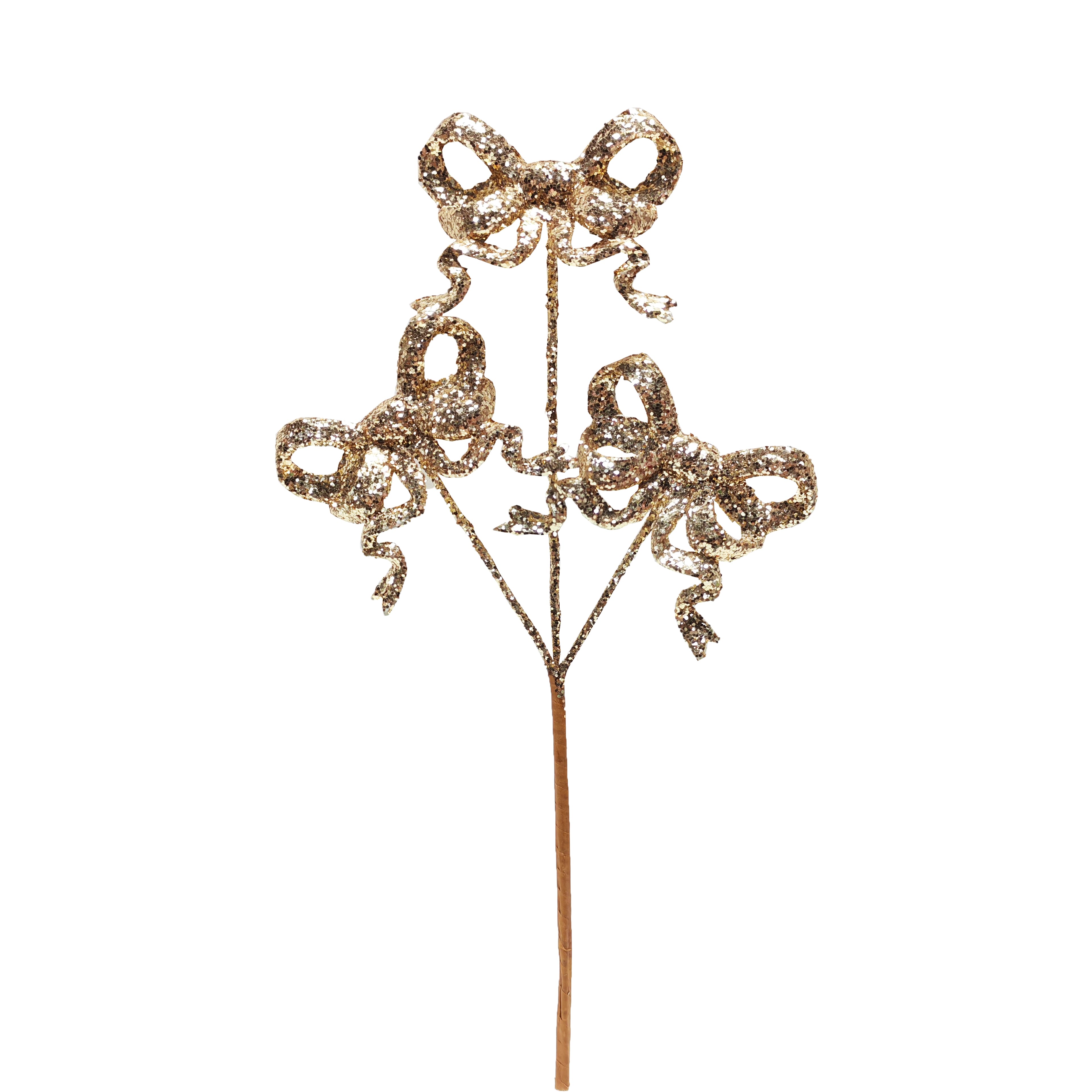 13.5&#x22; Gold Glitter Bow Trio Pick by Ashland&#xAE;