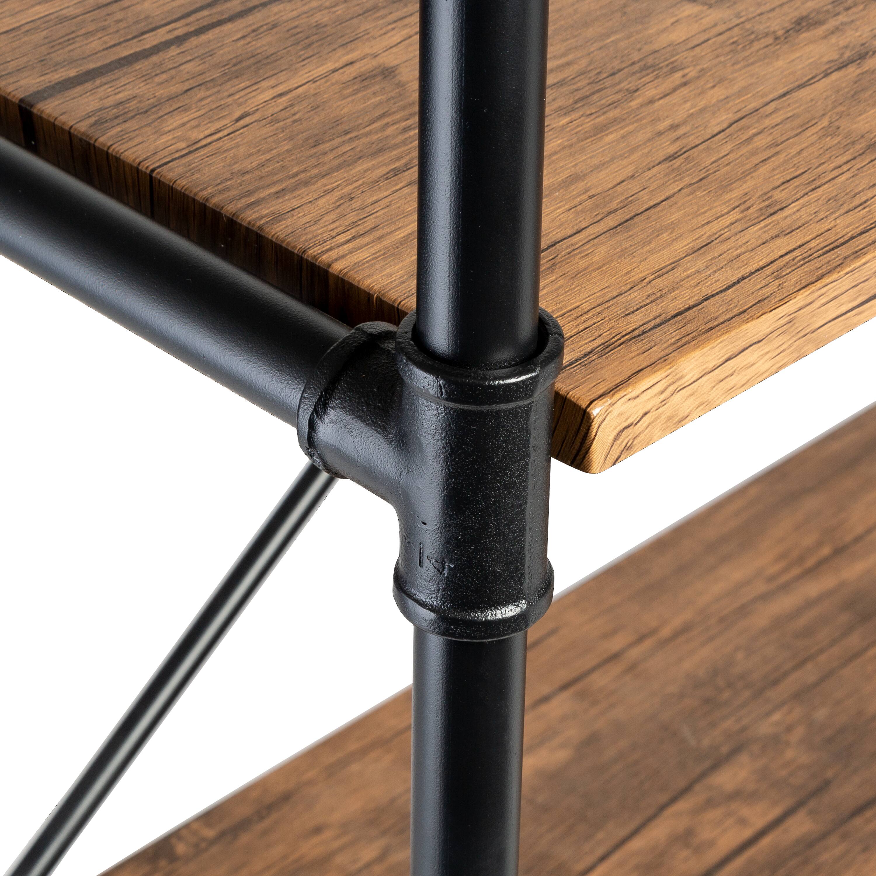 Honey Can Do 4-Tier Industrial Rolling Bookshelf