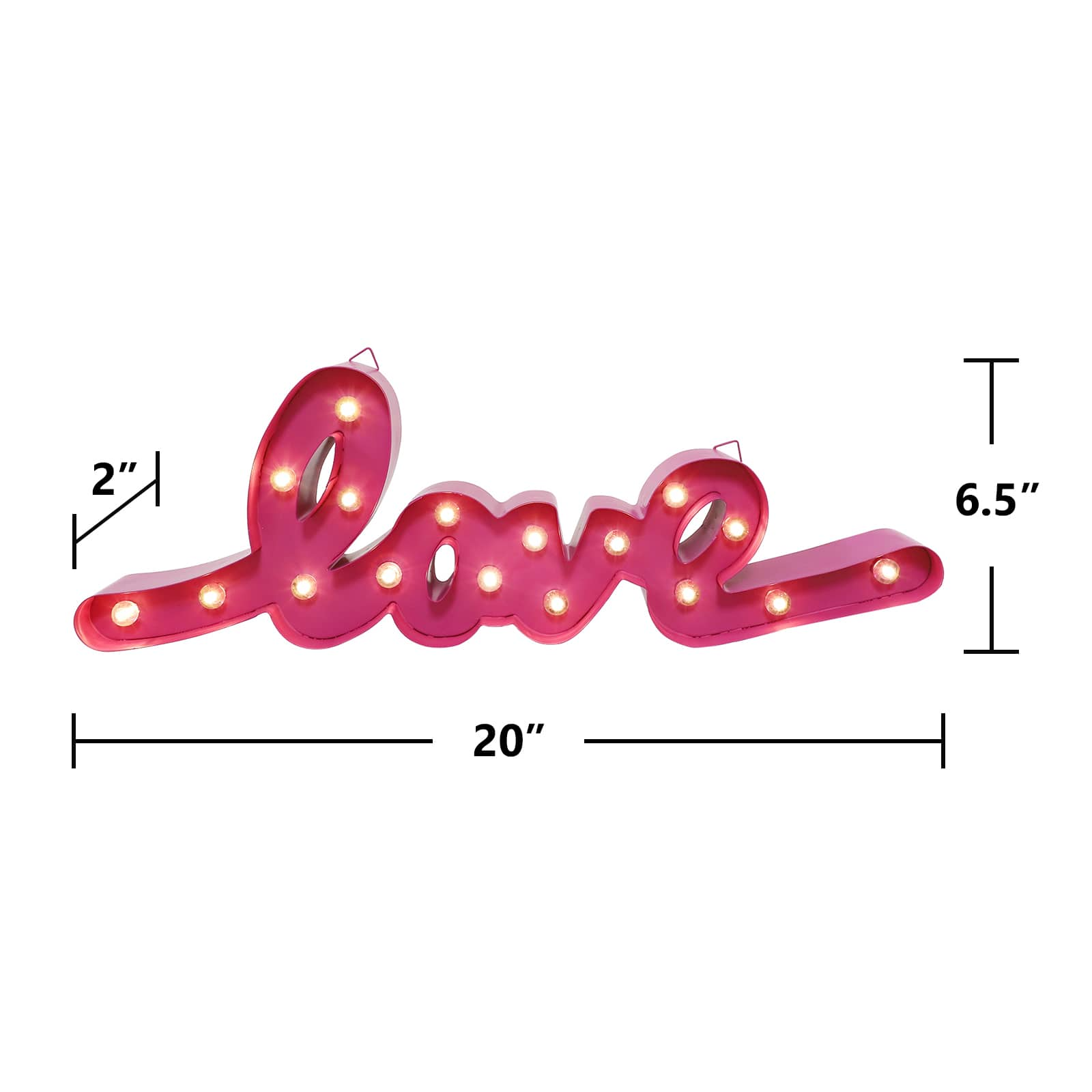 20&#x22; Pink Love LED Tabletop Marquee Sign by Celebrate It&#x2122;