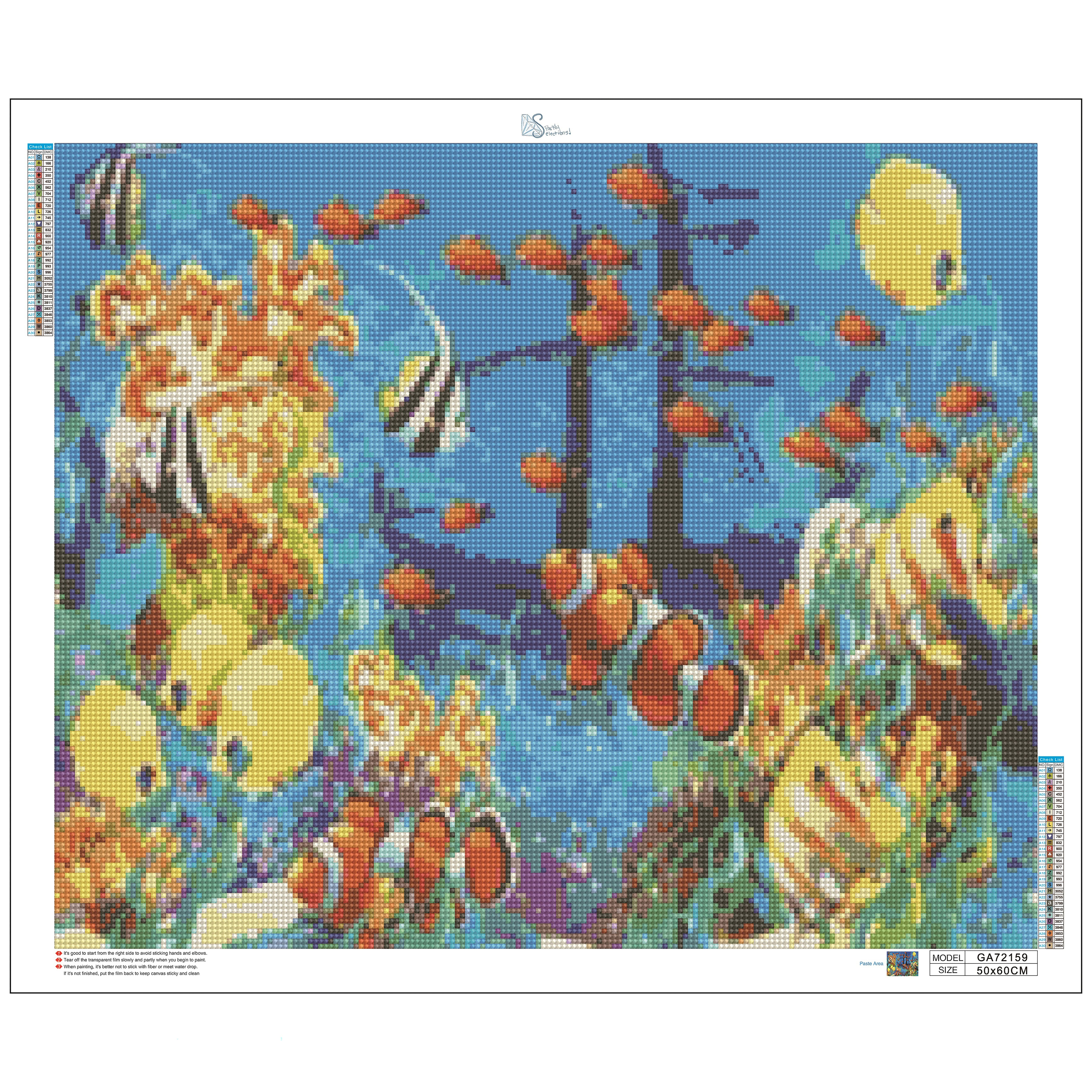 Sparkly Selections Beginner Sunken Ship and Fish Diamond Painting Kit, Round Diamonds