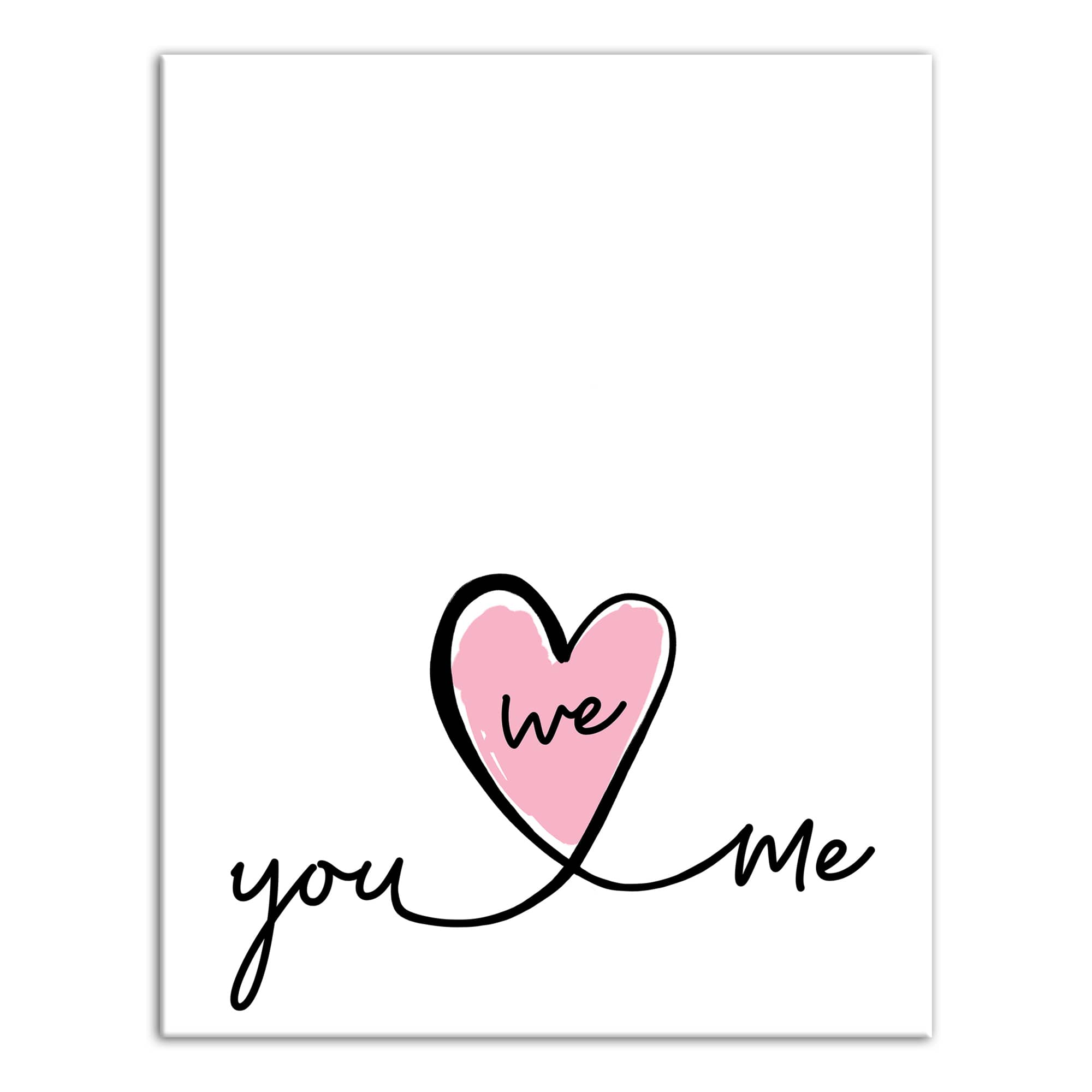 You Me We Heart Canvas Art