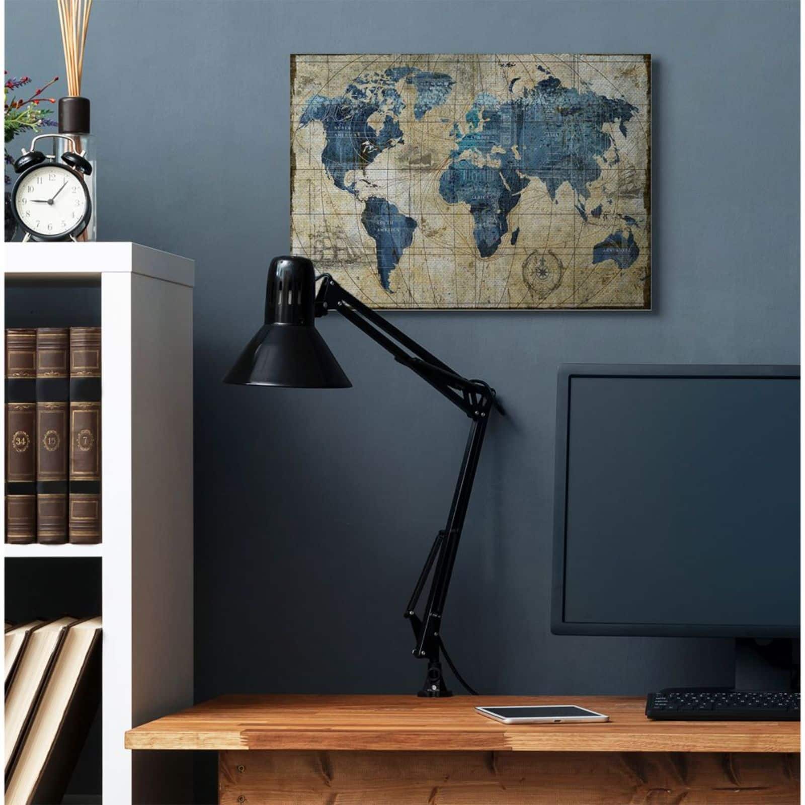 Stupell Industries Vintage World Map Design Wall Art