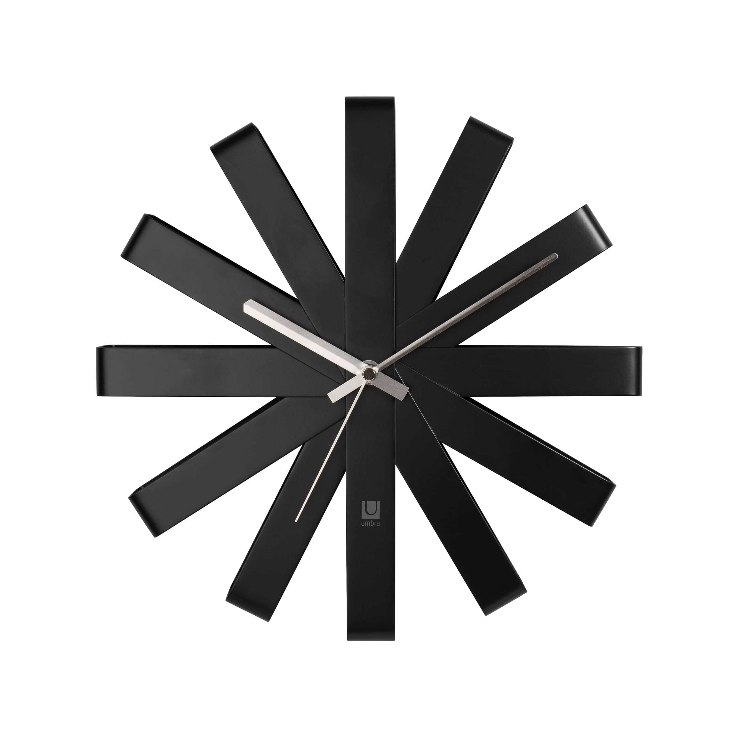 Umbra 12&#x22; Black Ribbon Round Wall Clock