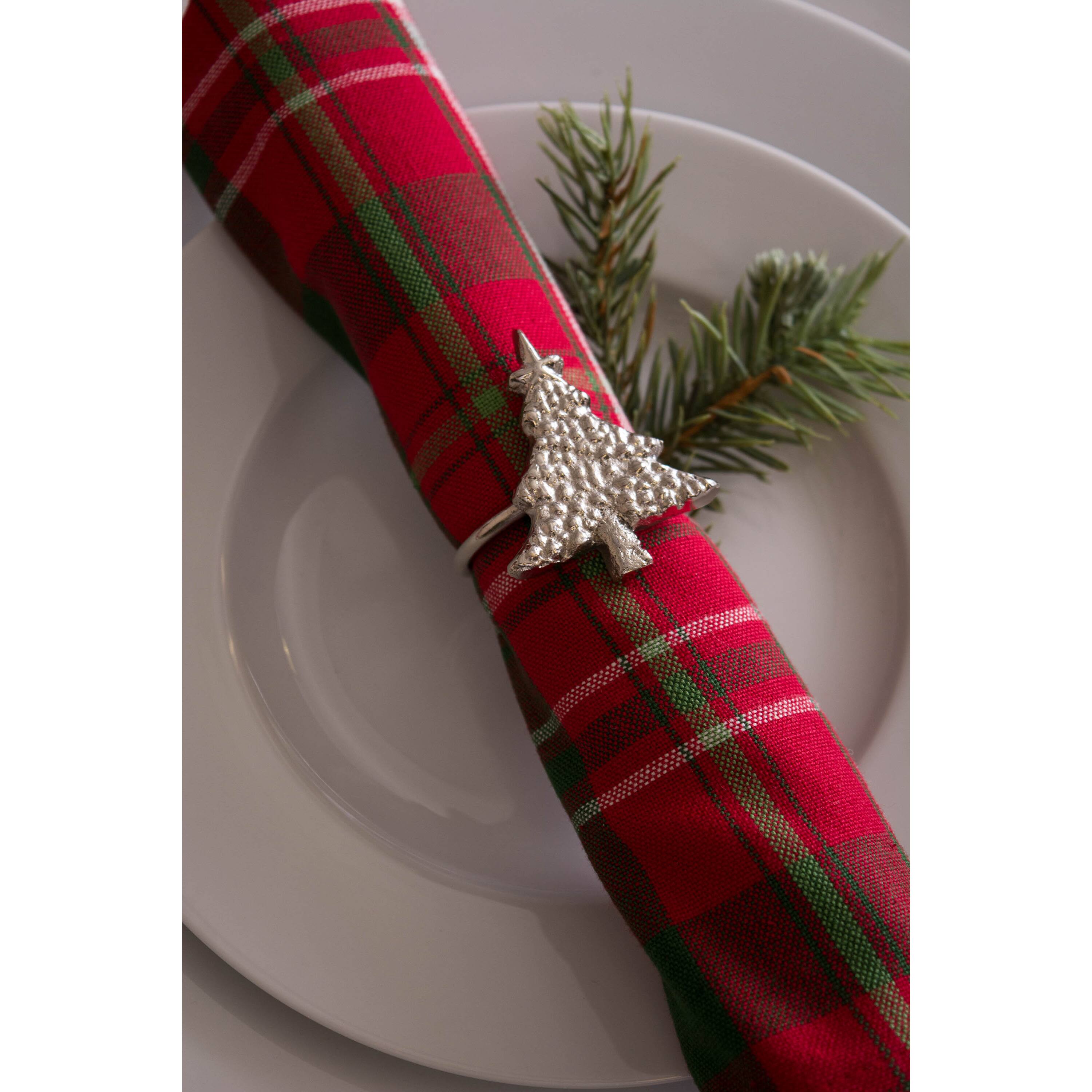 DII&#xAE; Tartan Holly Plaid Napkin Set, 6ct. 