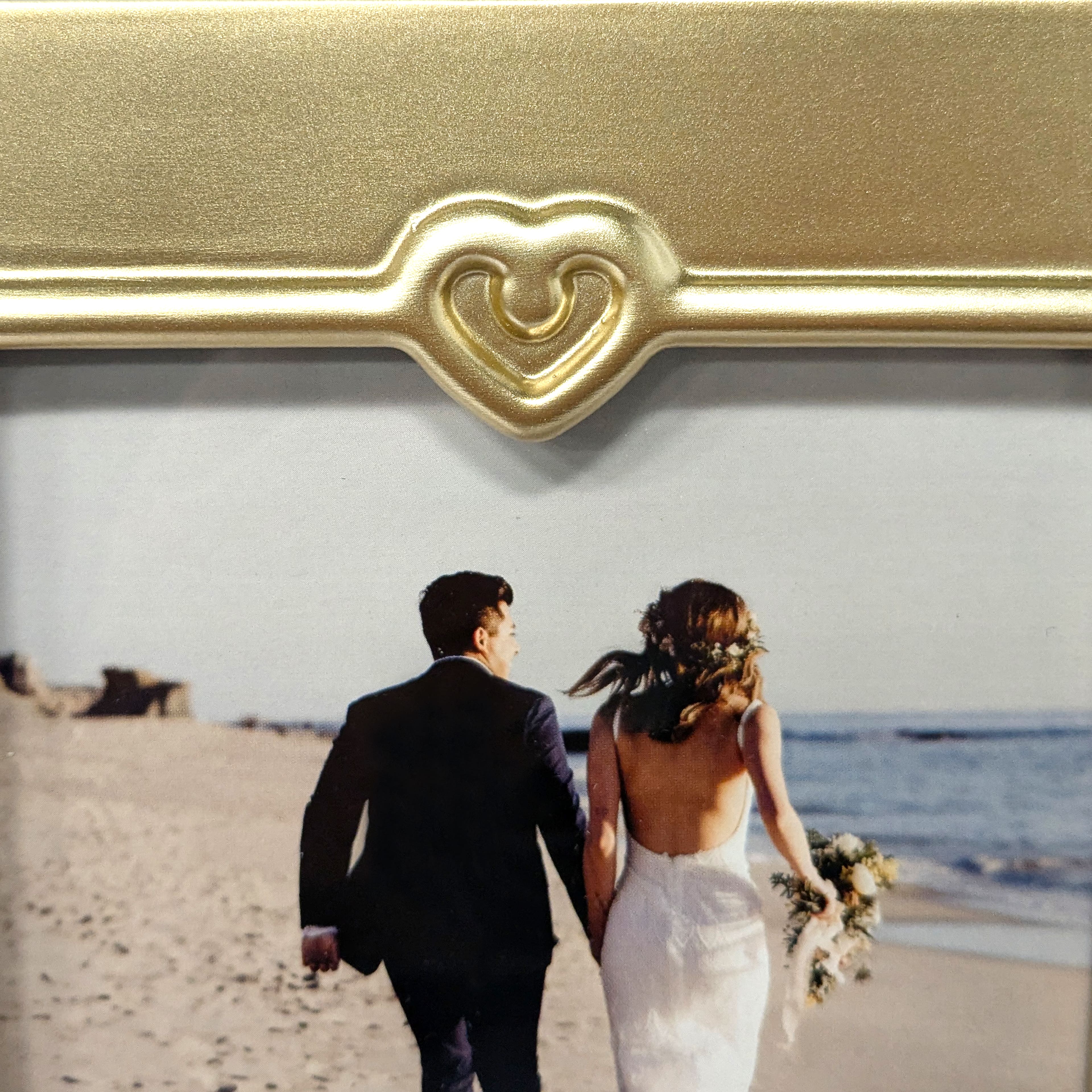 Expressions&#x2122; Gold Frame with Heart Icon by Studio D&#xE9;cor&#xAE;