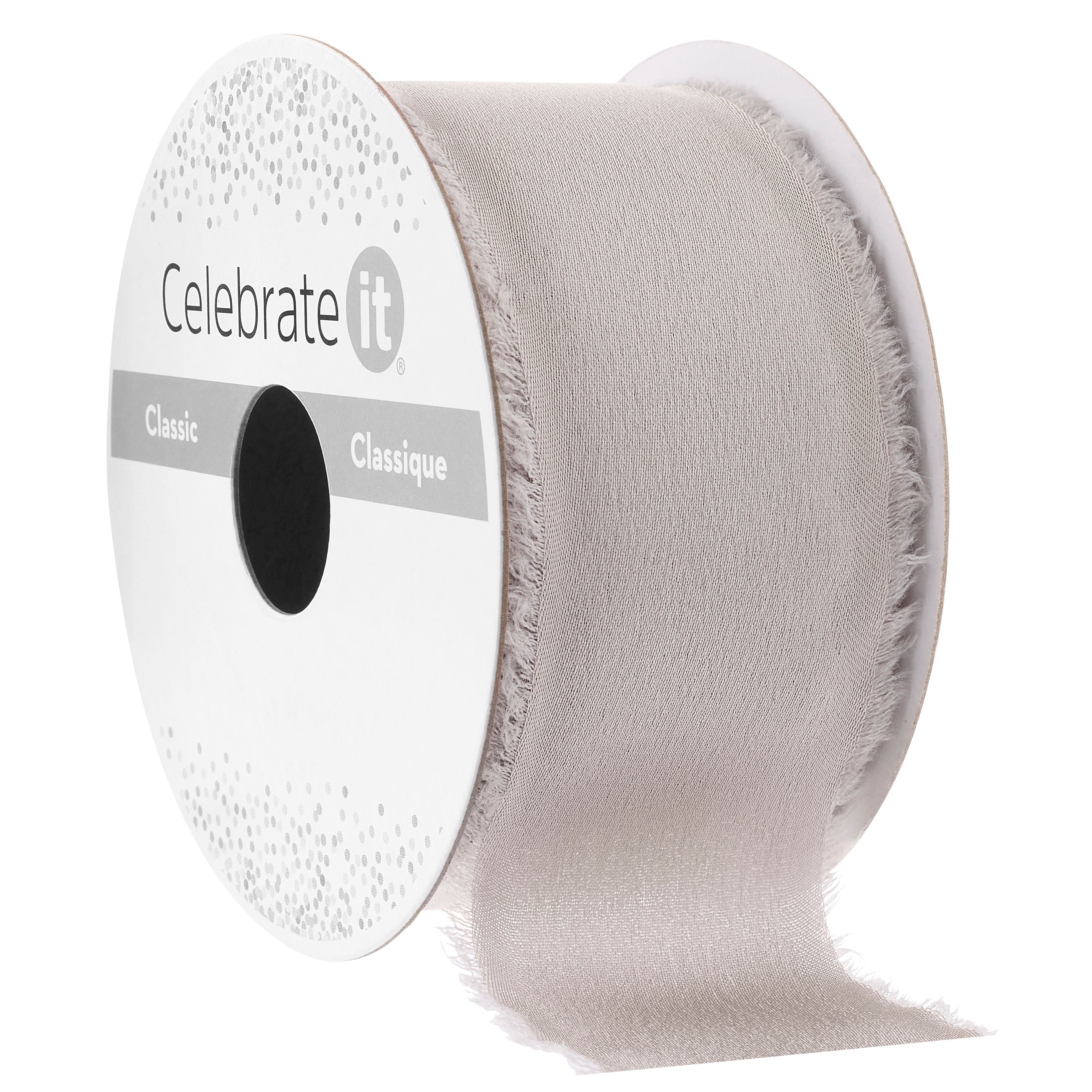 1.5&#x22; x 3yd. Frayed Edge Ribbon by Celebrate It&#x2122; Classic