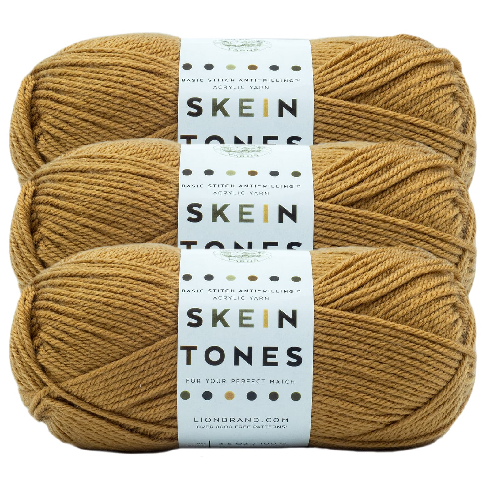3 Pack Lion Brand® Basic Stitch Anti Pilling™ Skein Tones Yarn
