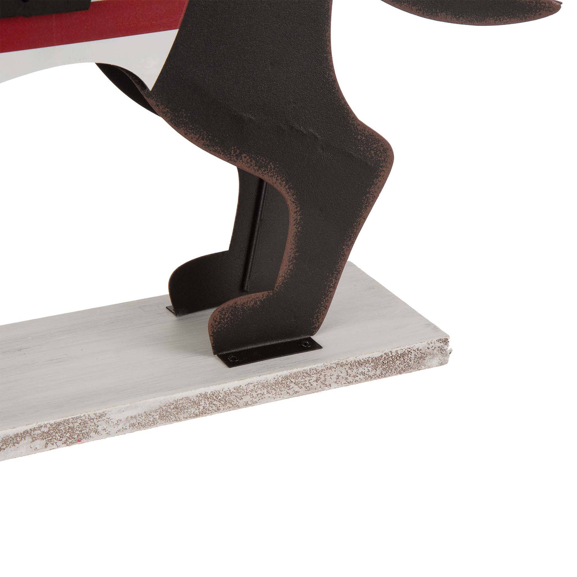 Glitzhome&#xAE; 24.5&#x22; Patriotic Double-Sided HOME/WELCOME Dachshund D&#xE9;cor