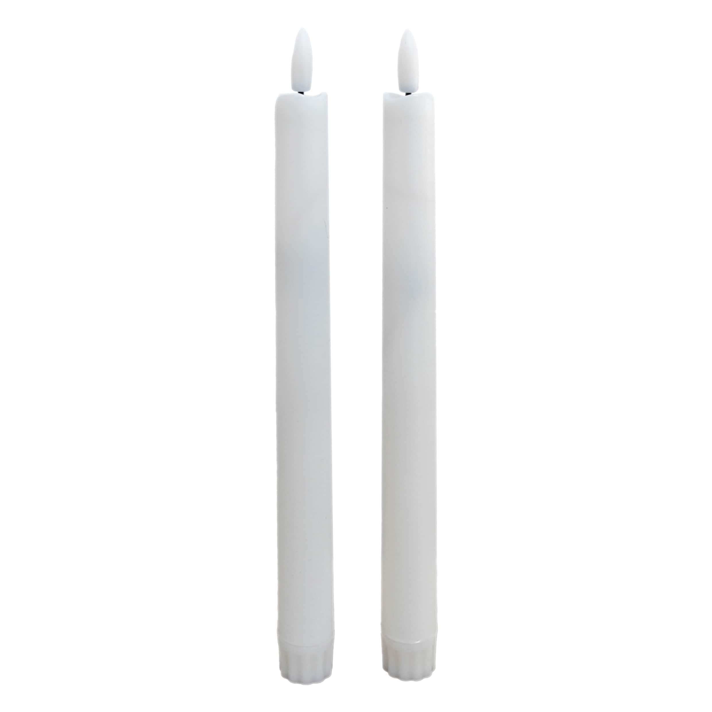 10&#x22; Flickering LED Wax Taper Candles, 2ct. by Ashland&#xAE;