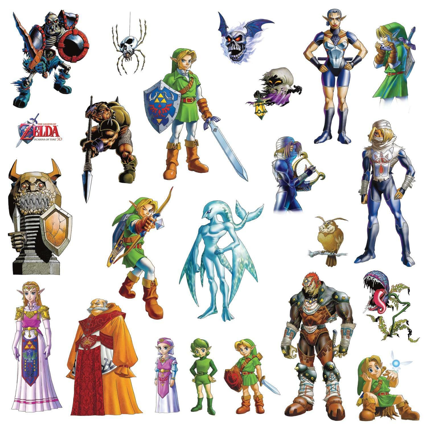 RoomMates Legend of Zelda&#x2122;: Ocarina Of Time&#x2122; 3D Peel &#x26; Stick Wall Decals