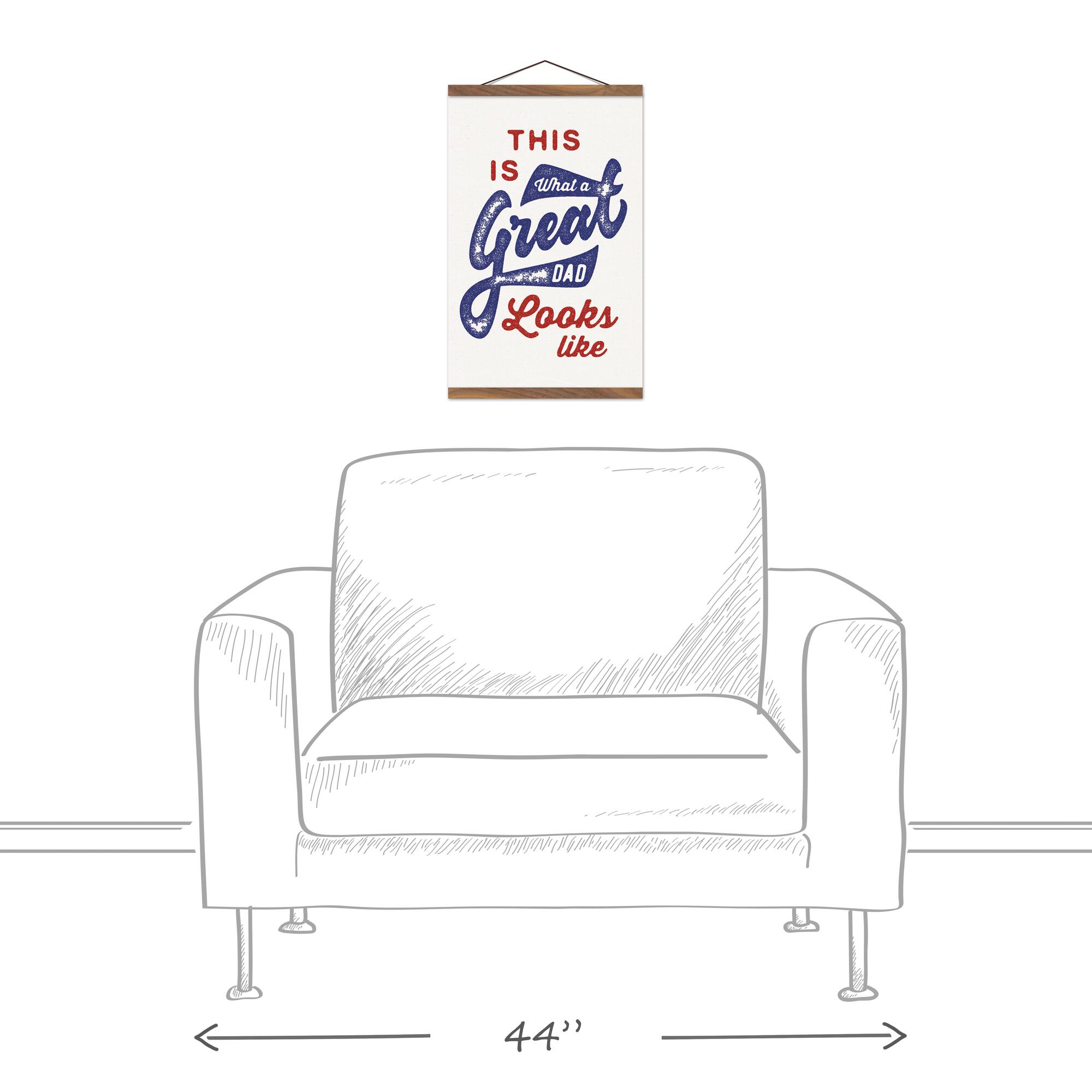 Great Dad Teak Hanging Canvas