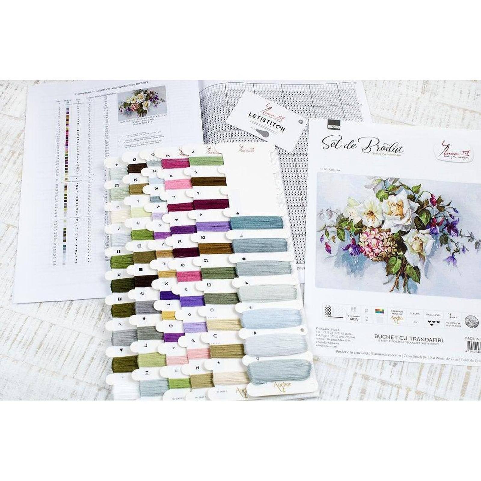 Luca-s Bouquet With Roses Counted Cross Stitch Kit