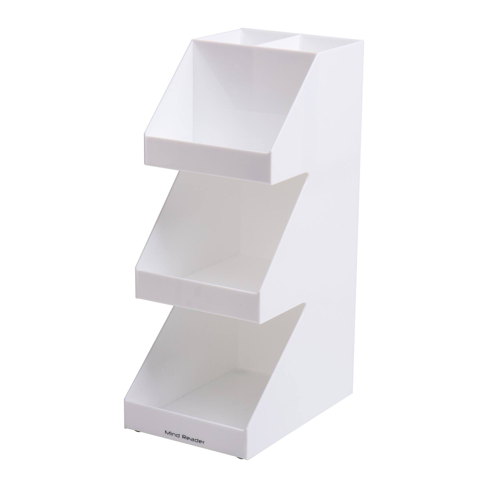 Mind Reader White 3-Tier Coffee and Tea Condiment Organizer