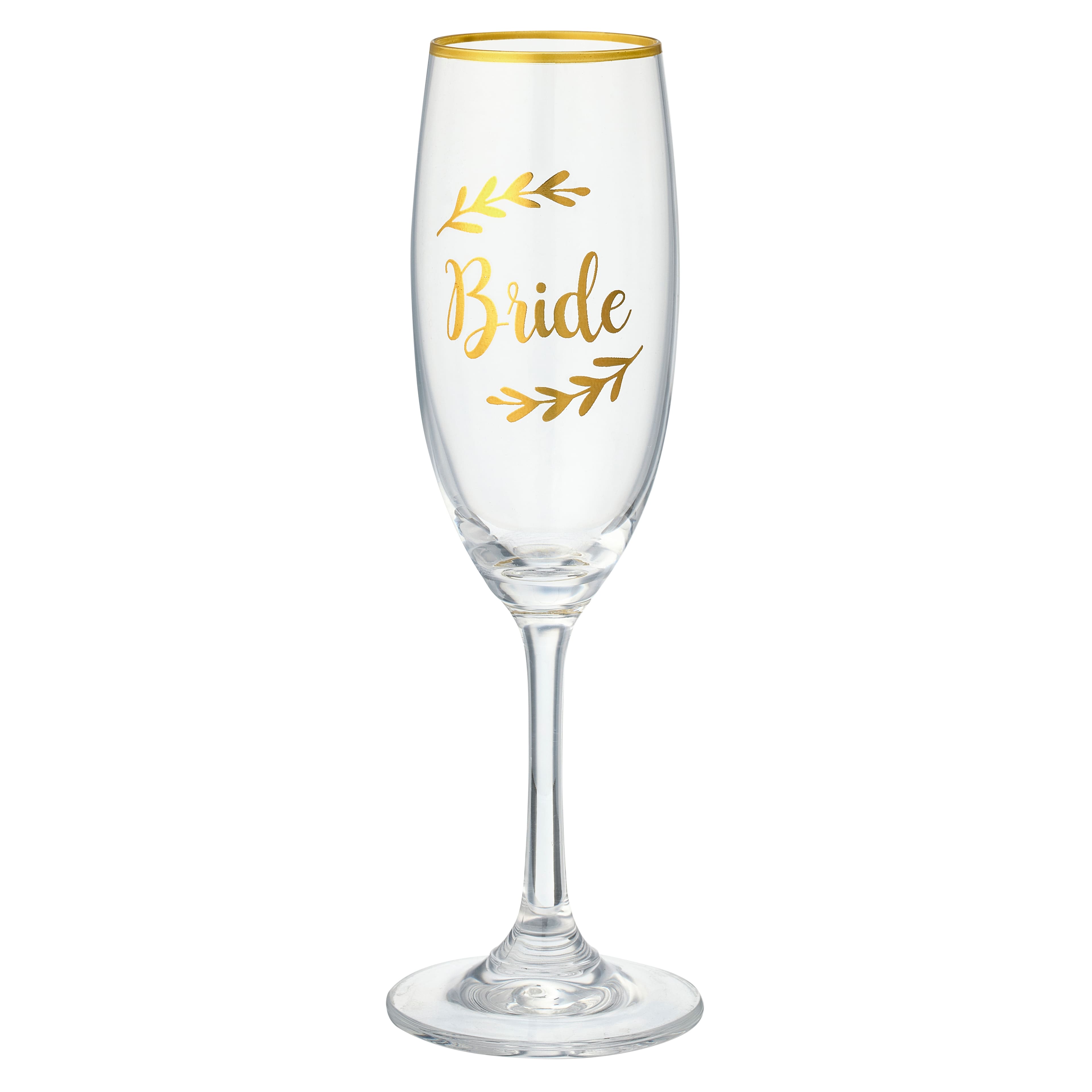 6 Pack: Gold Bride Toasting Flute by Celebrate It&#x2122;