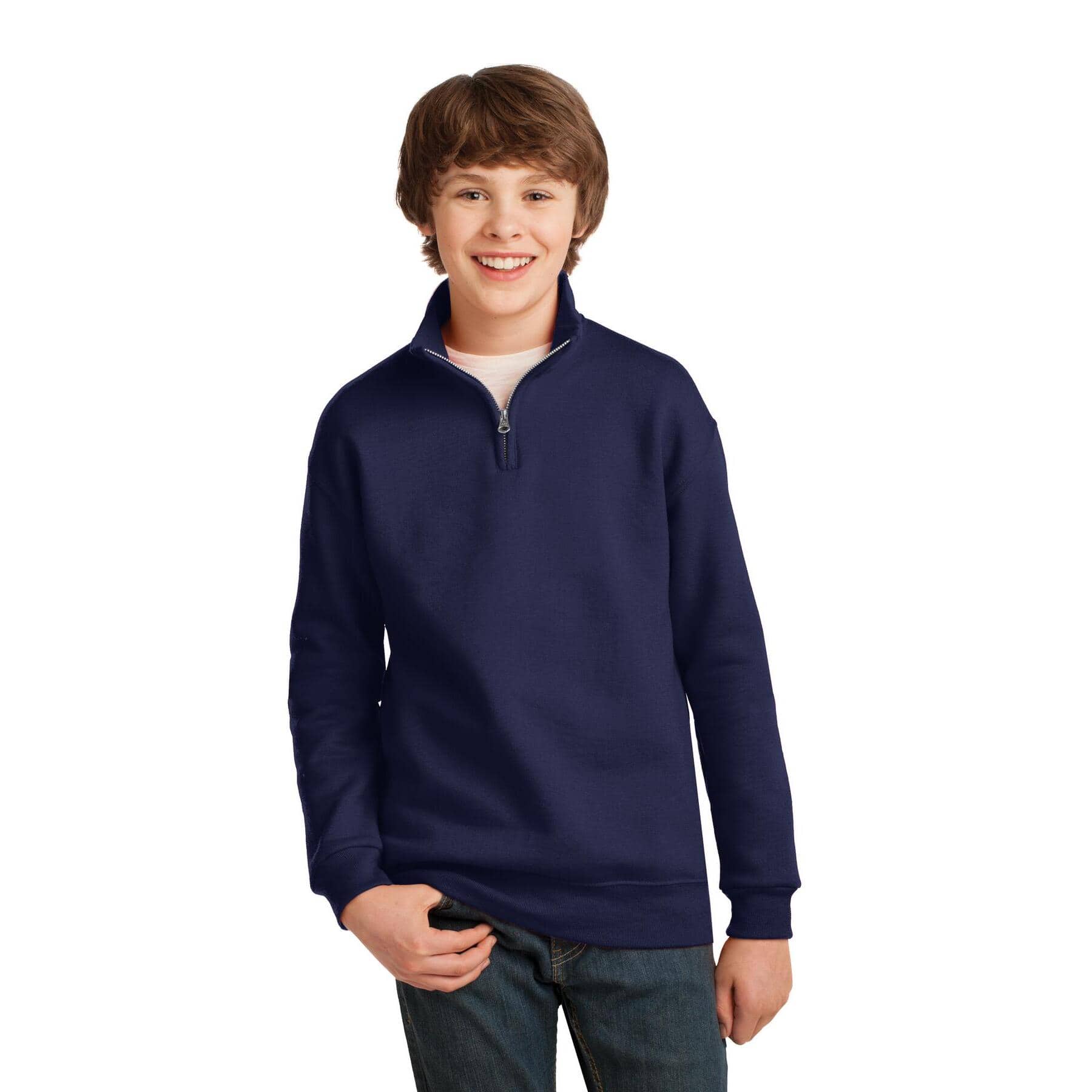 JERZEES® NuBlend® 1/4 Zip Cadet Collar Youth Sweatshirt