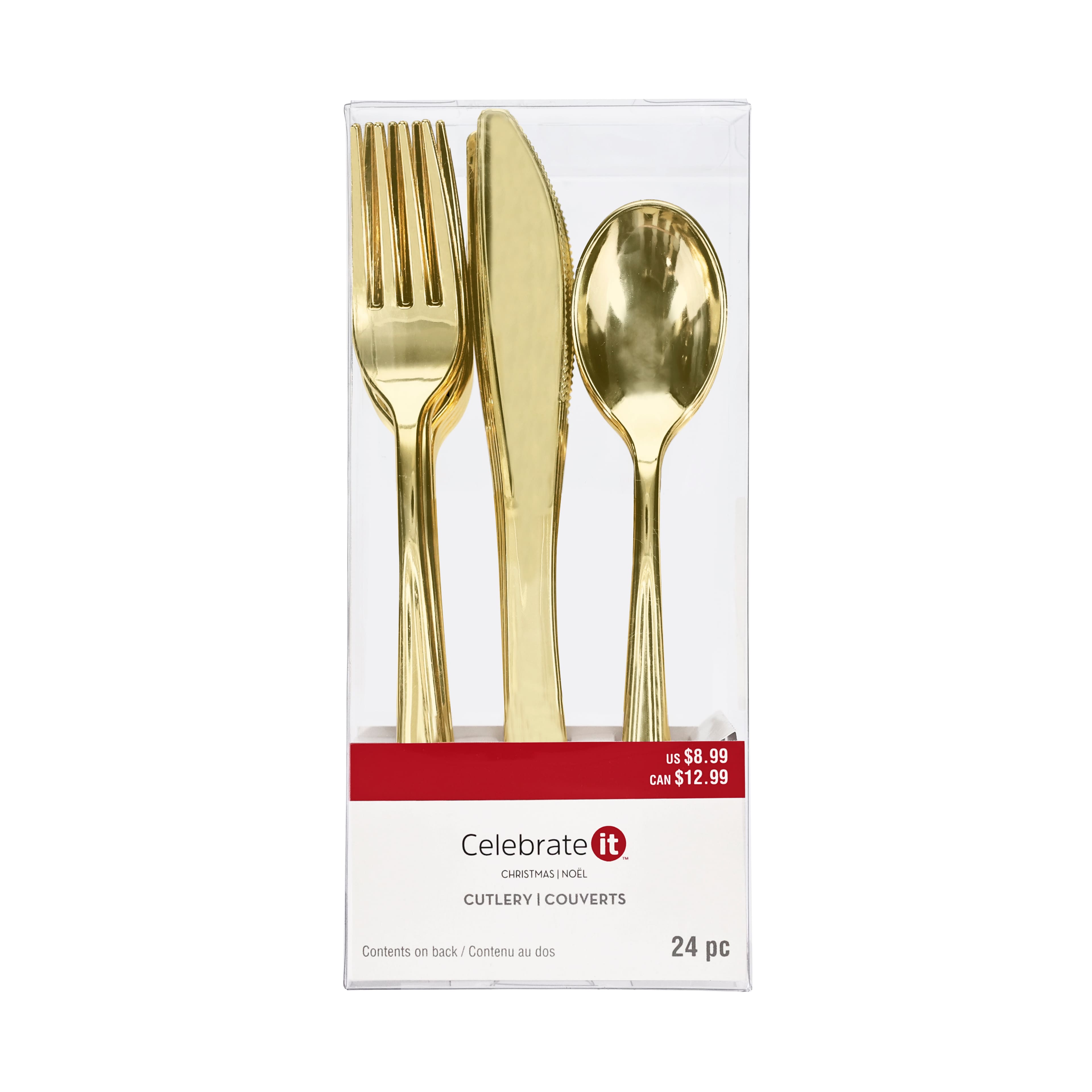 Gold Plastic Cutlery by Celebrate It&#x2122;