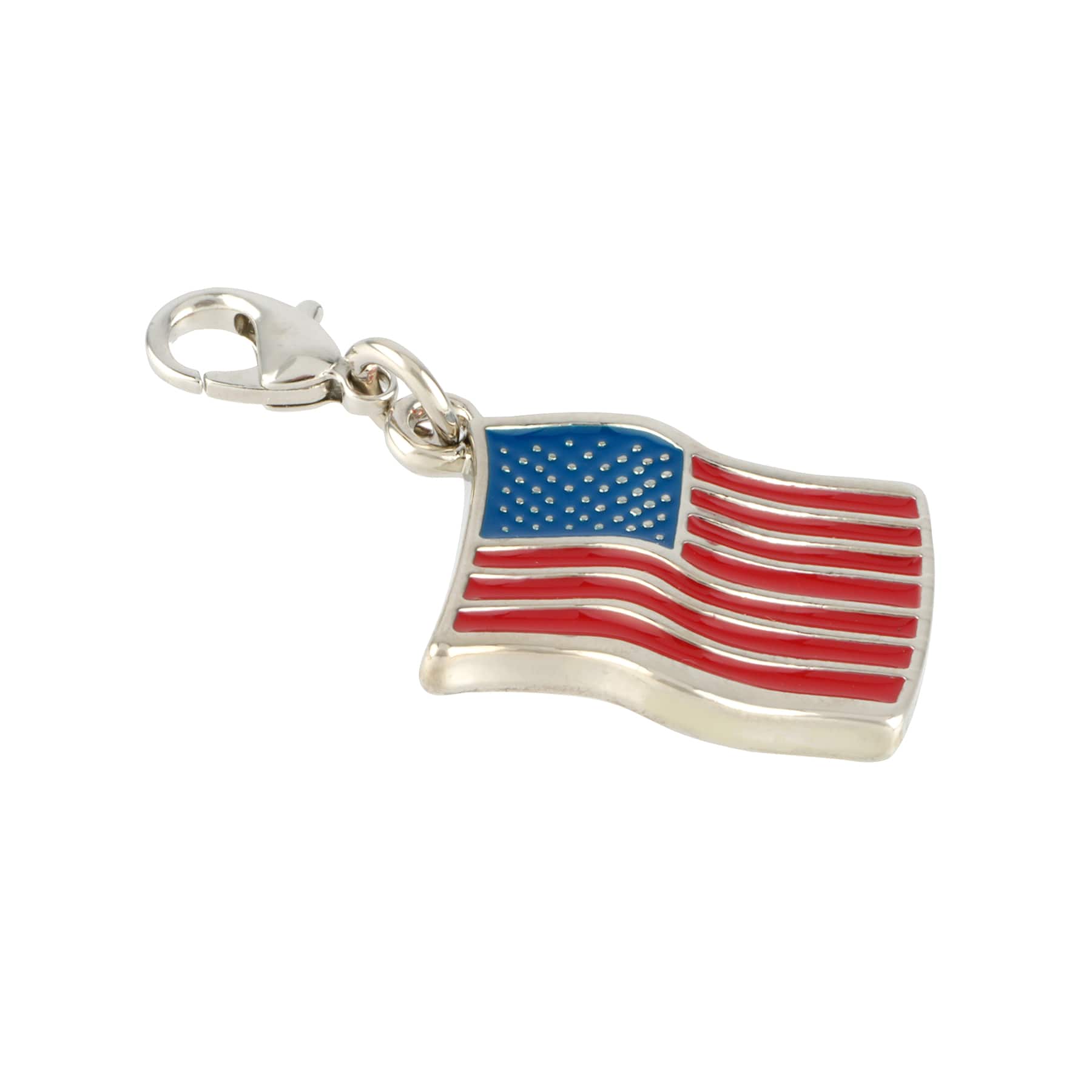 12 Pack: USA Flag Charm by Bead Landing™